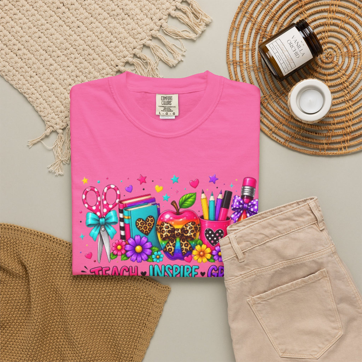 Back to School Classroom Supplies T Shirt | Teach Inspire Grow