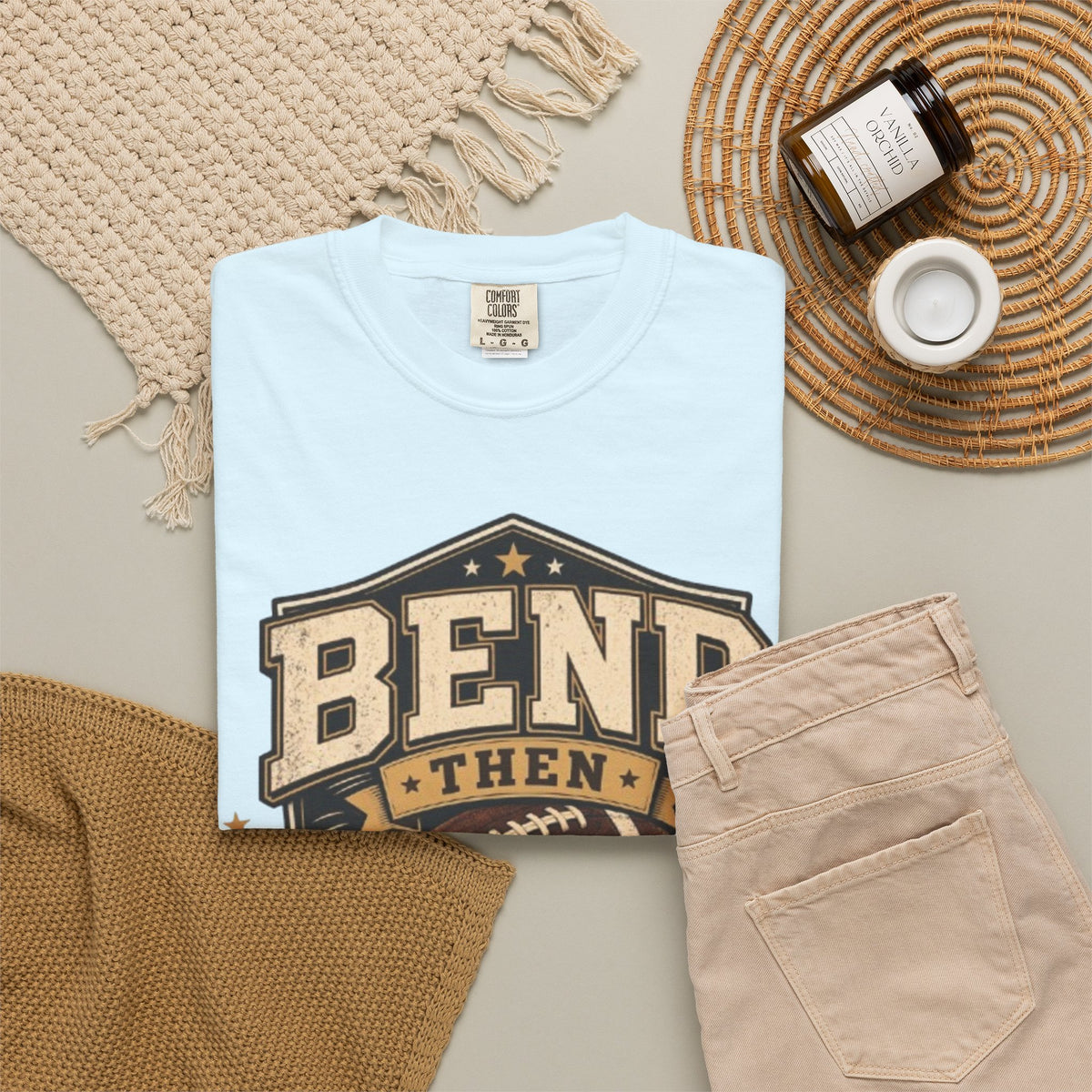 Football Bend Then Snap Repeat Graphic T Shirt Vintage Athletic Tee for Players and Fans