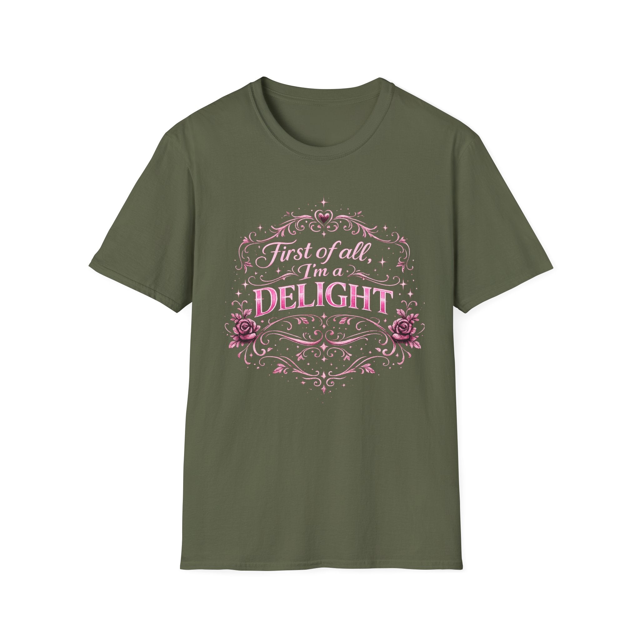 Delight Floral Graphic T-Shirt — "First of all, I’m a DELIGHT"