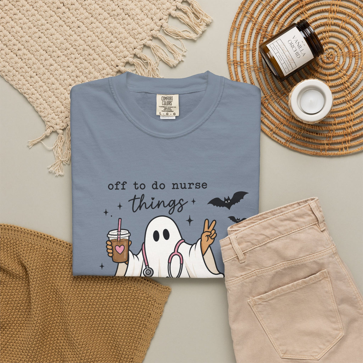 Nurse Ghost Halloween T Shirt Off to Do Nurse Things Cute Medical Costume Tee