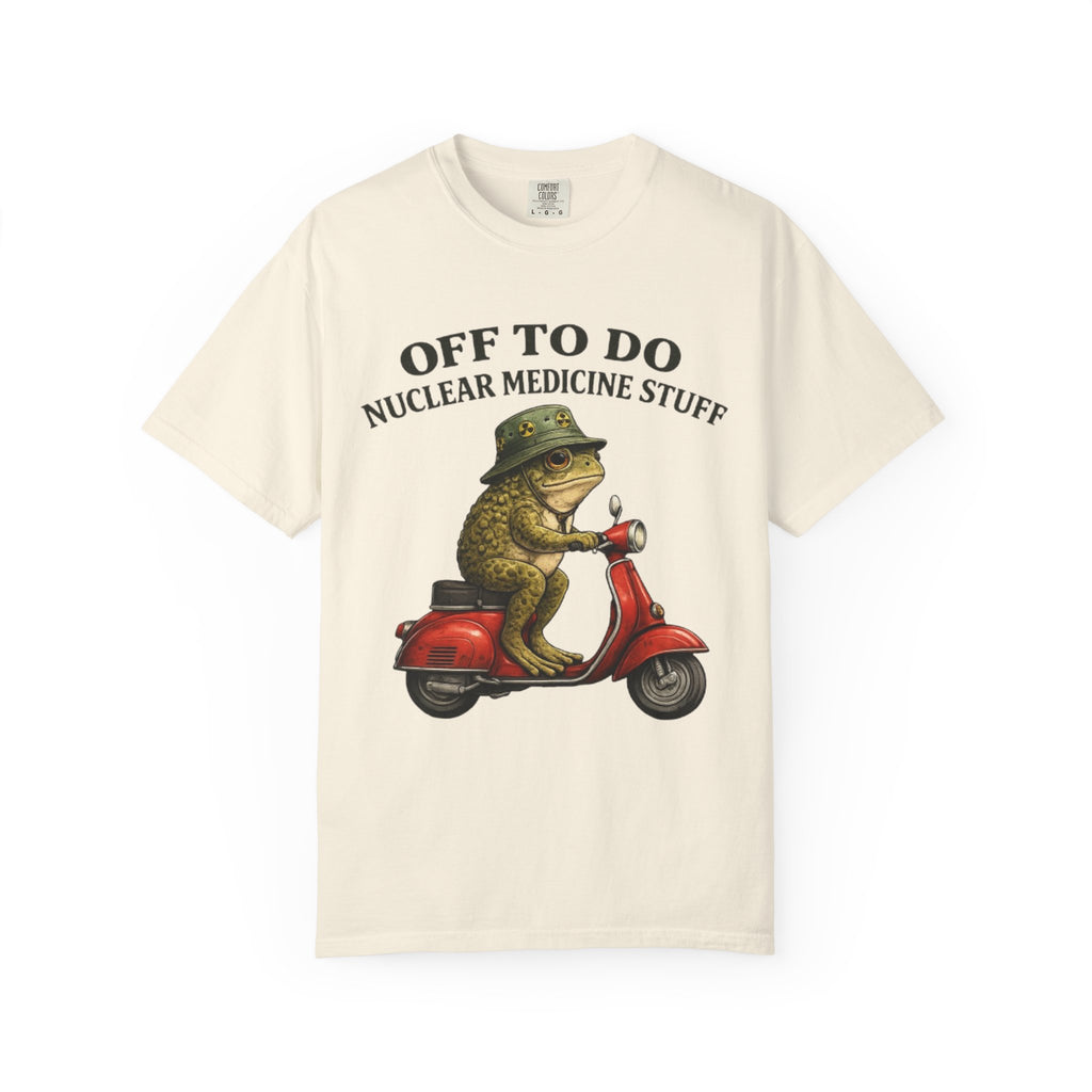 Nuclear Medicine Frog Scooter T-Shirt  Off To Do Nuclear Medicine Stuff