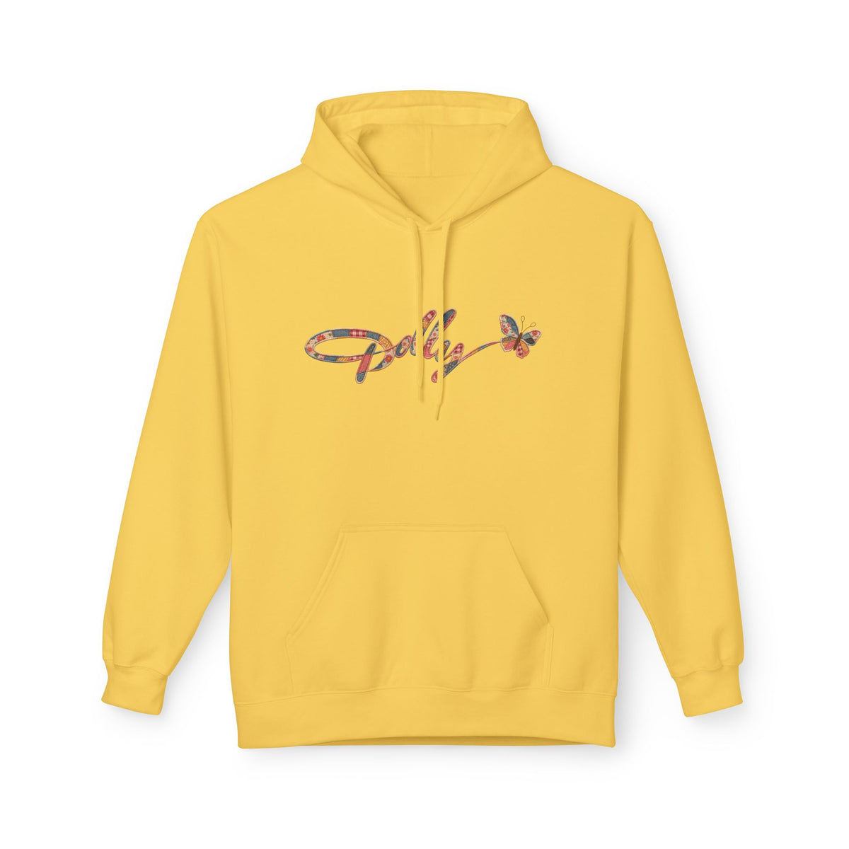 Dolly Patchwork Script Hoodie Womens Butterfly Signature Pullover