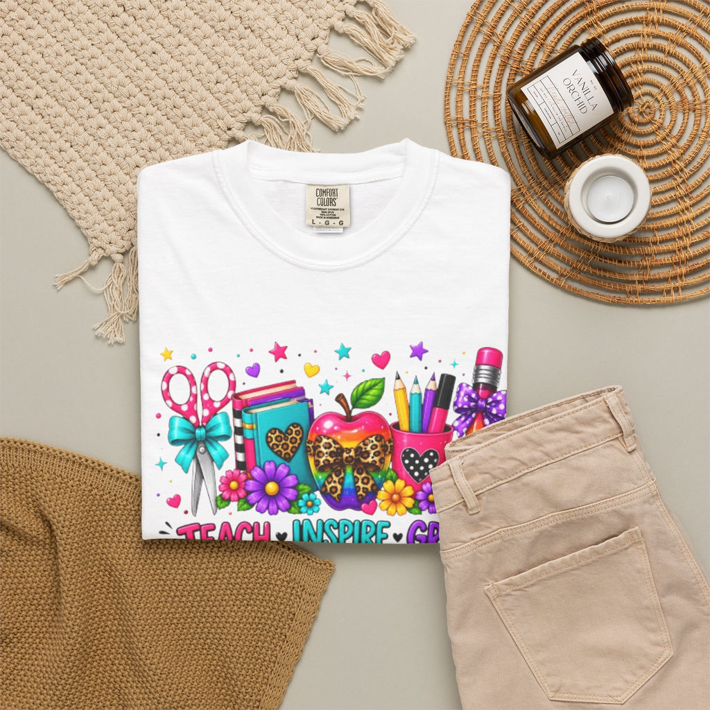 Back to School Classroom Supplies T Shirt | Teach Inspire Grow