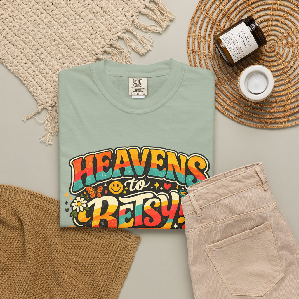 Heavens to Betsy! Retro Floral Graphic T-Shirt