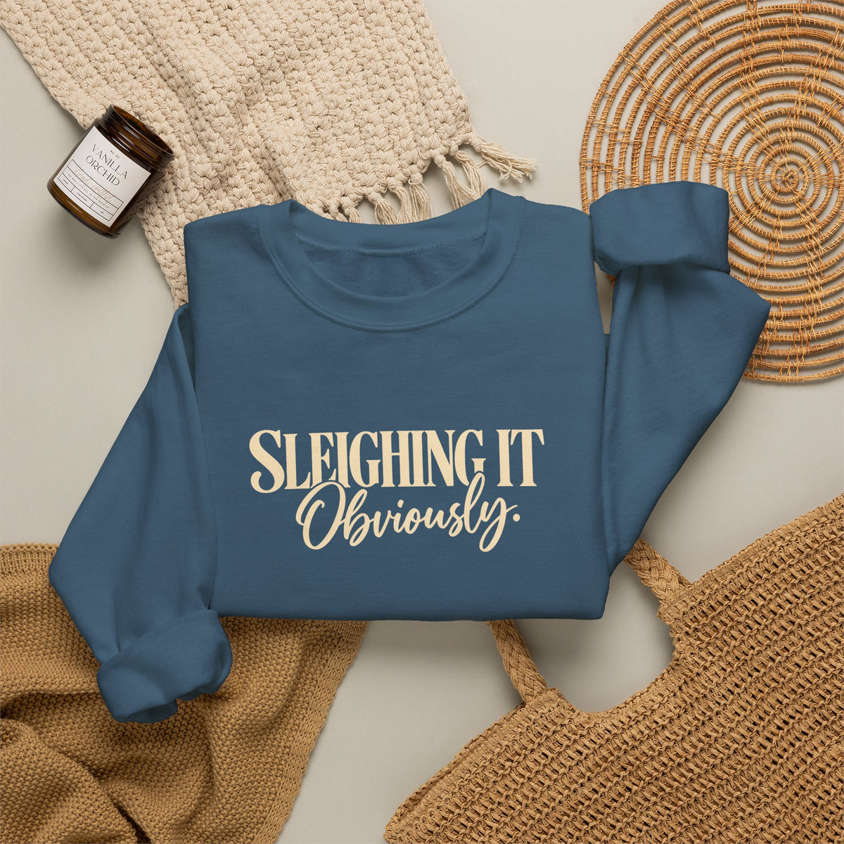 Sleighing It Obviously Crewneck Sweatshirt