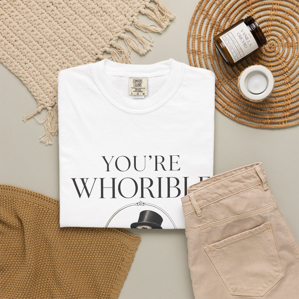 T Shirt Youre Whorible Vintage Gentleman Graphic Tee