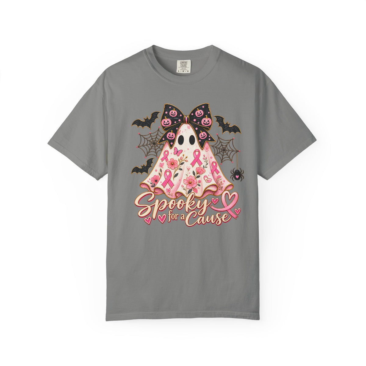 Pink Ribbon Ghost T shirt | Halloween Breast Cancer Awareness