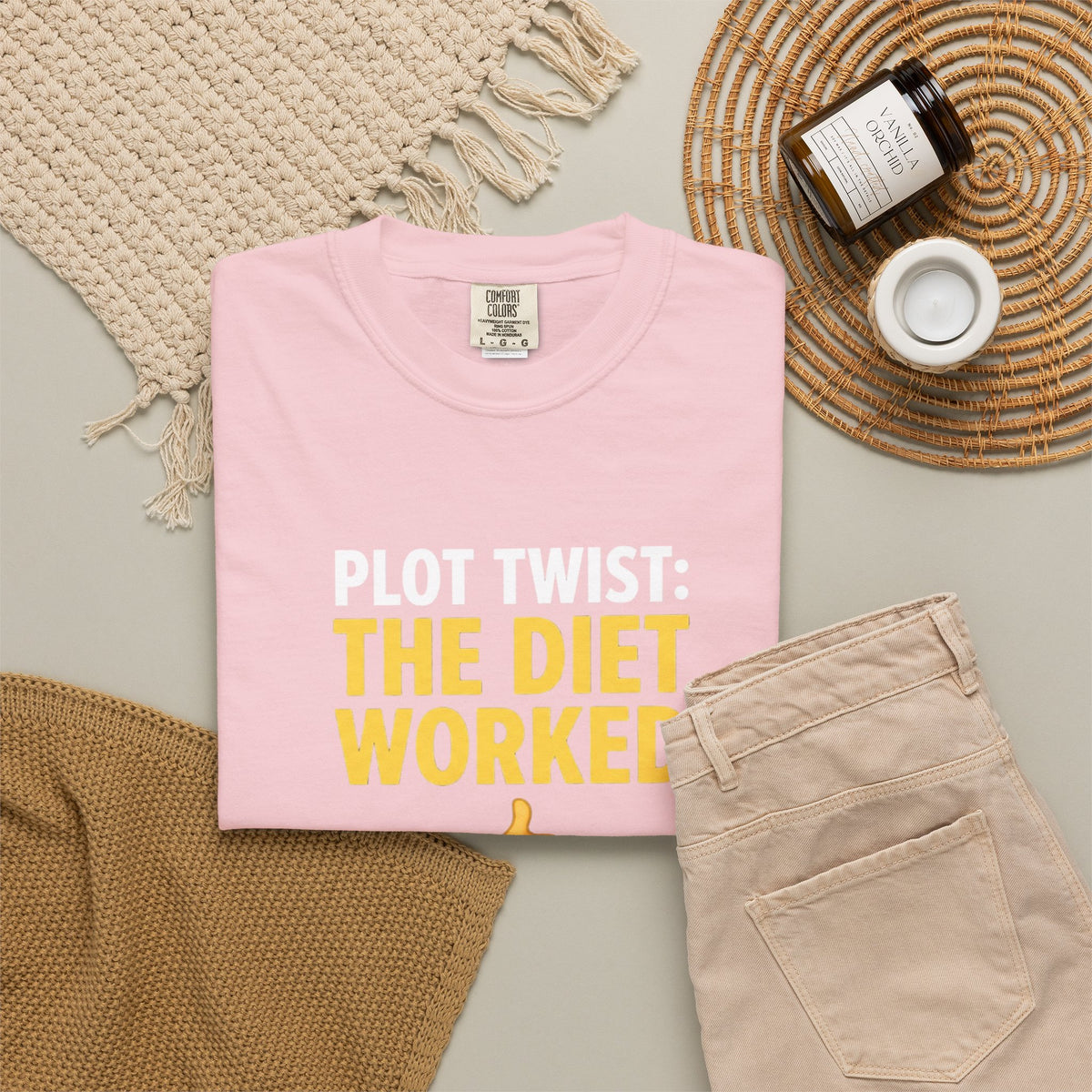T Shirt The Diet Worked Funny Thumbs-Up Graphic Tee