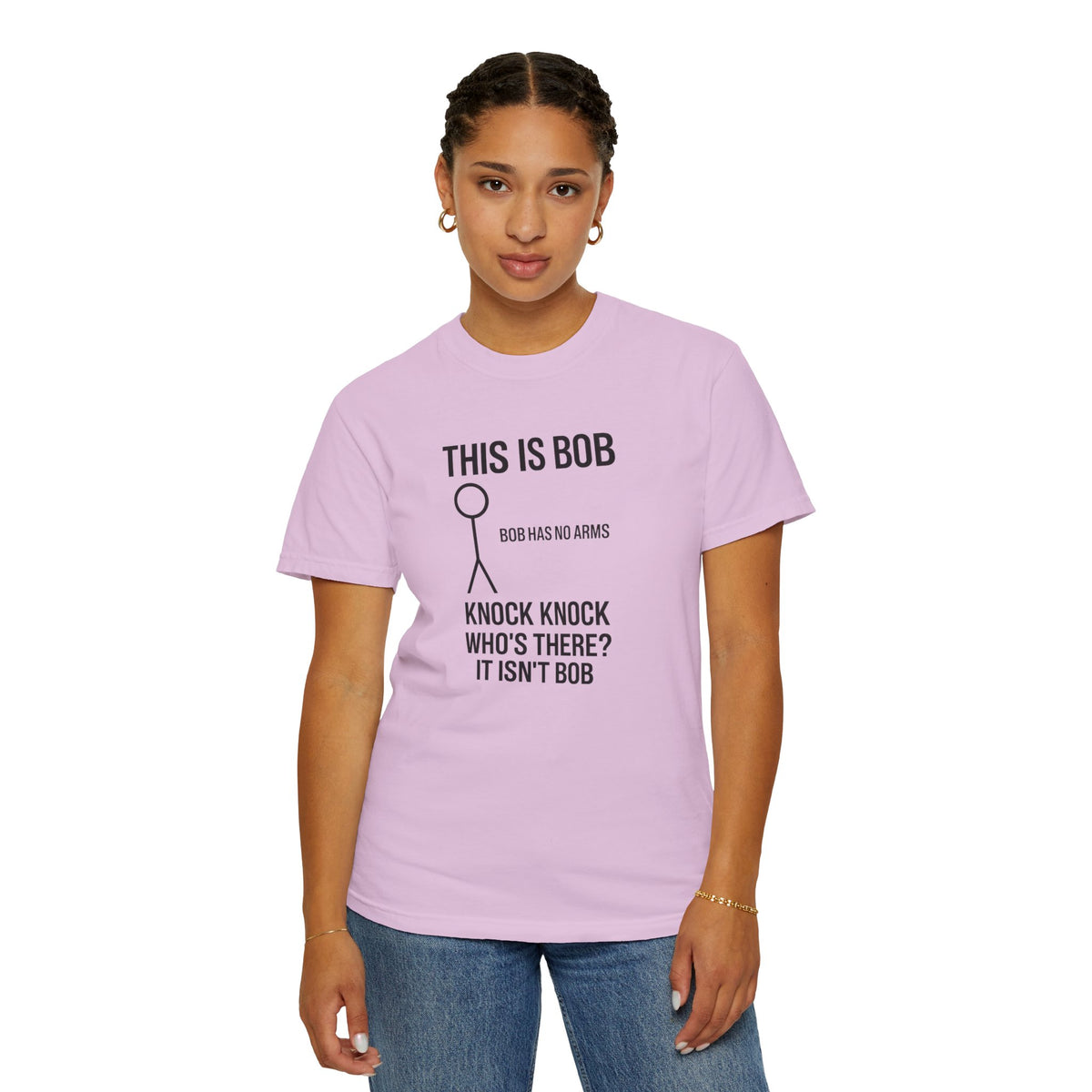 Bob Knock Knock T Shirt Funny Stick Figure This Is Bob Graphic Tee