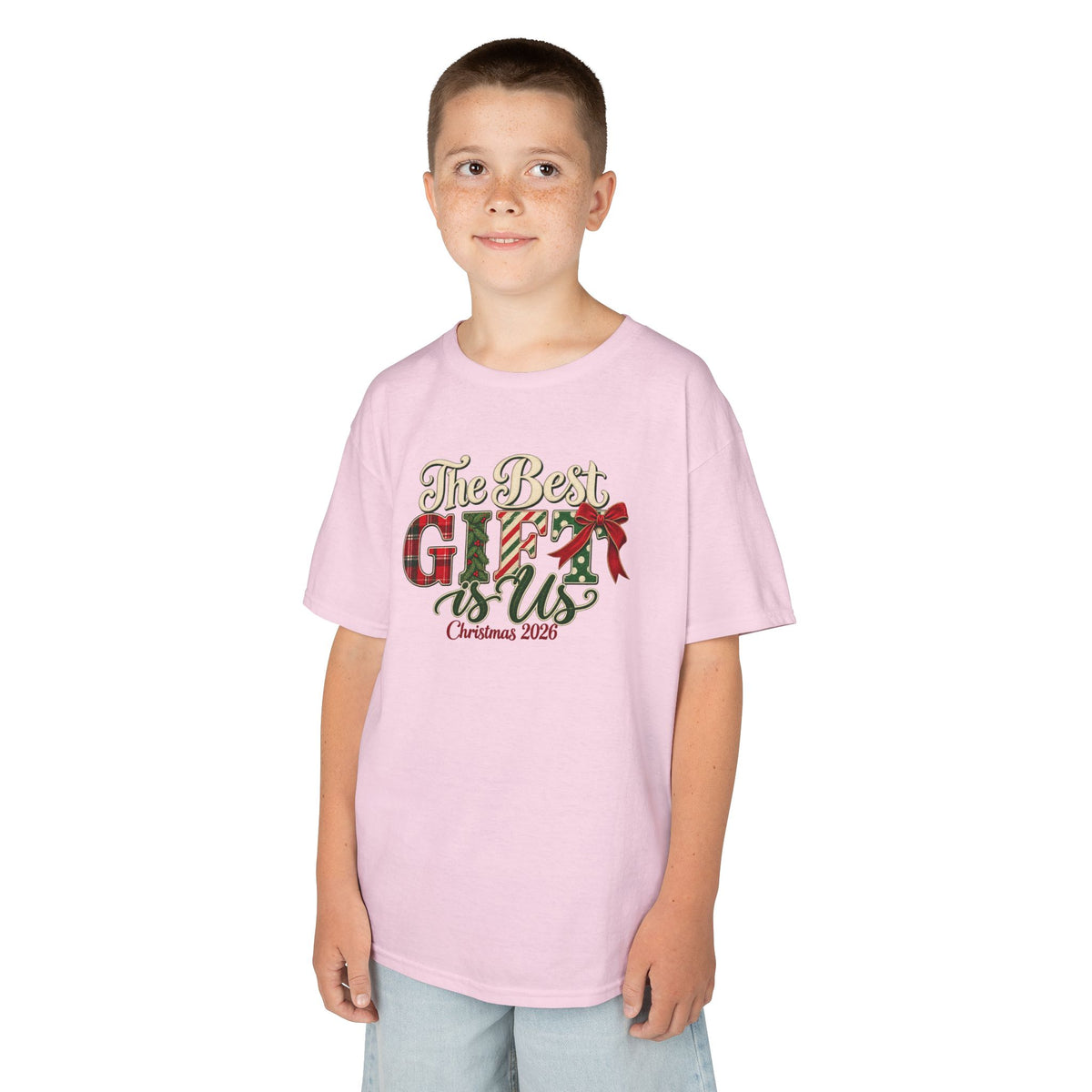 Matching Family Christmas Shirts 2026, Youth Family Tees, The Best Gift Is Us, Vintage Christmas Family Photo Outfits