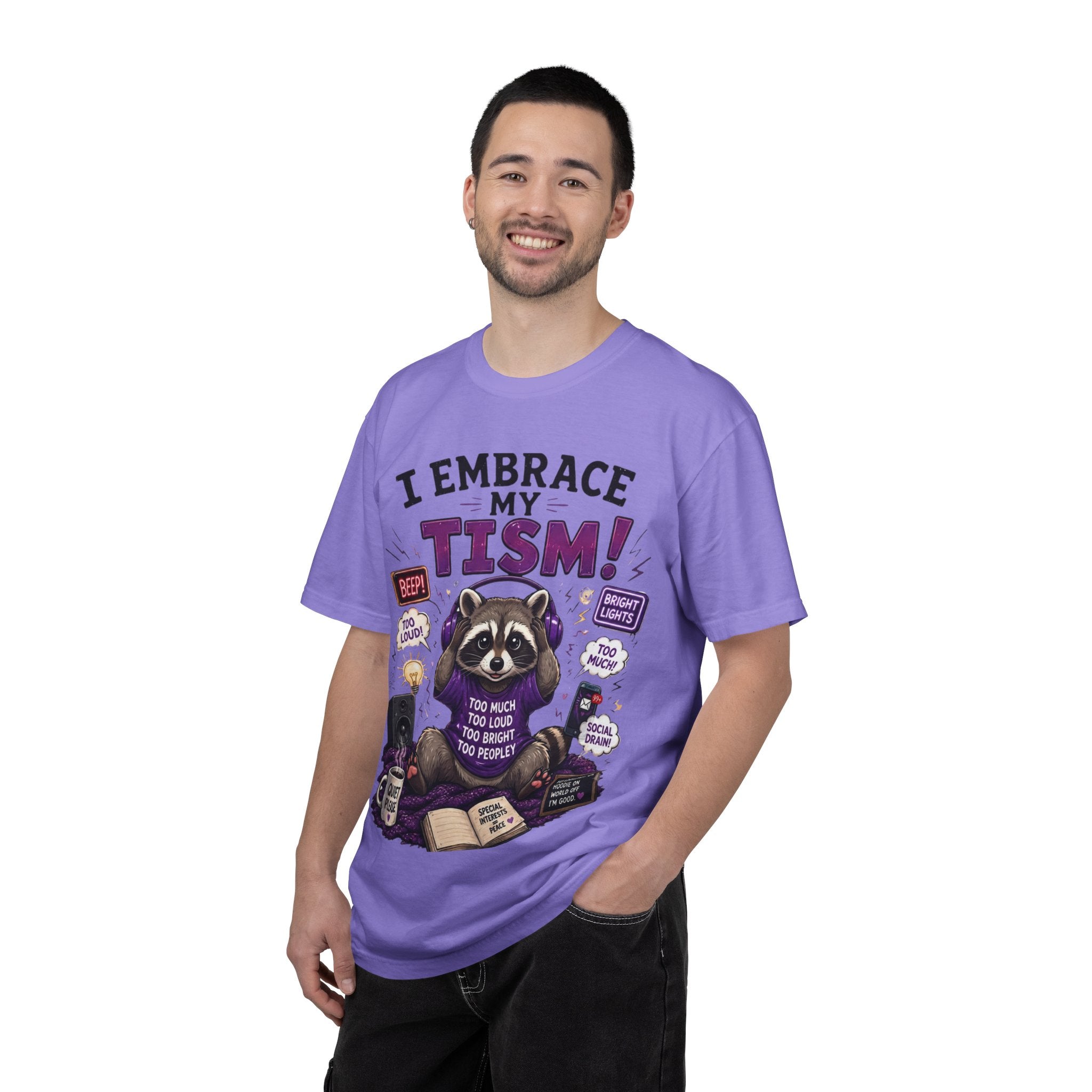 Autism Awareness T-Shirt I Embrace My Tism Raccoon Design