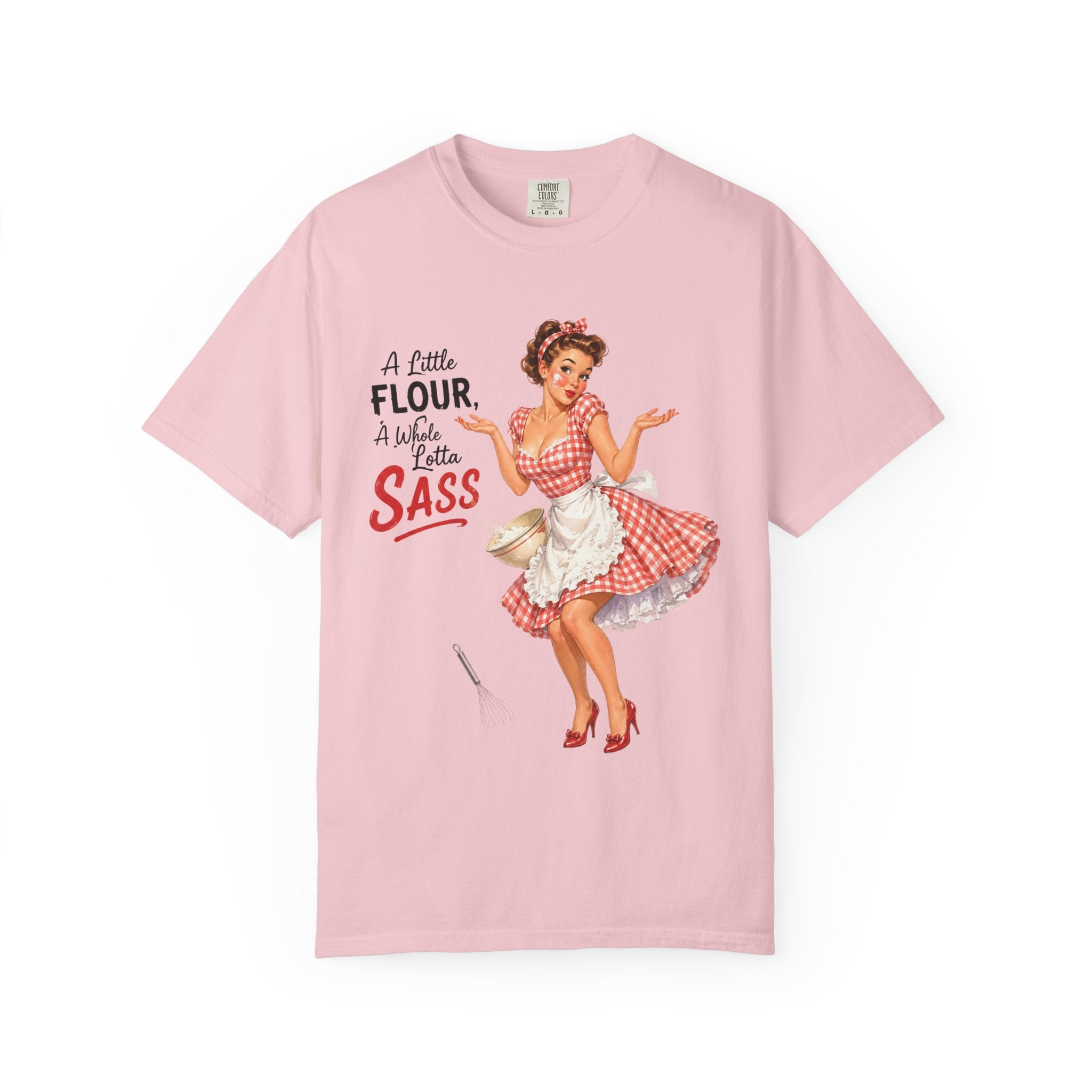 Vintage Pin Up Kitchen T Shirt A Little Flour A Little Sass