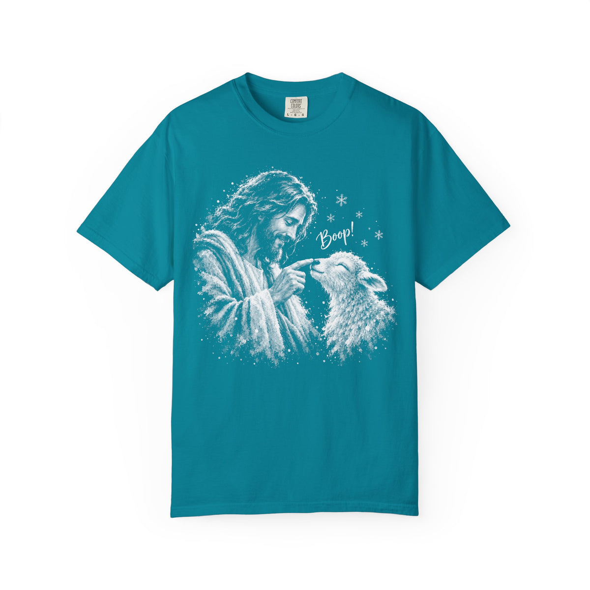 Jesus Boop Shirt, Jesus and Lamb Christian T-Shirt, Cute Faith Based Tee, Funny Jesus Shirt, Religious Gift for Women, Christian Graphic Tee