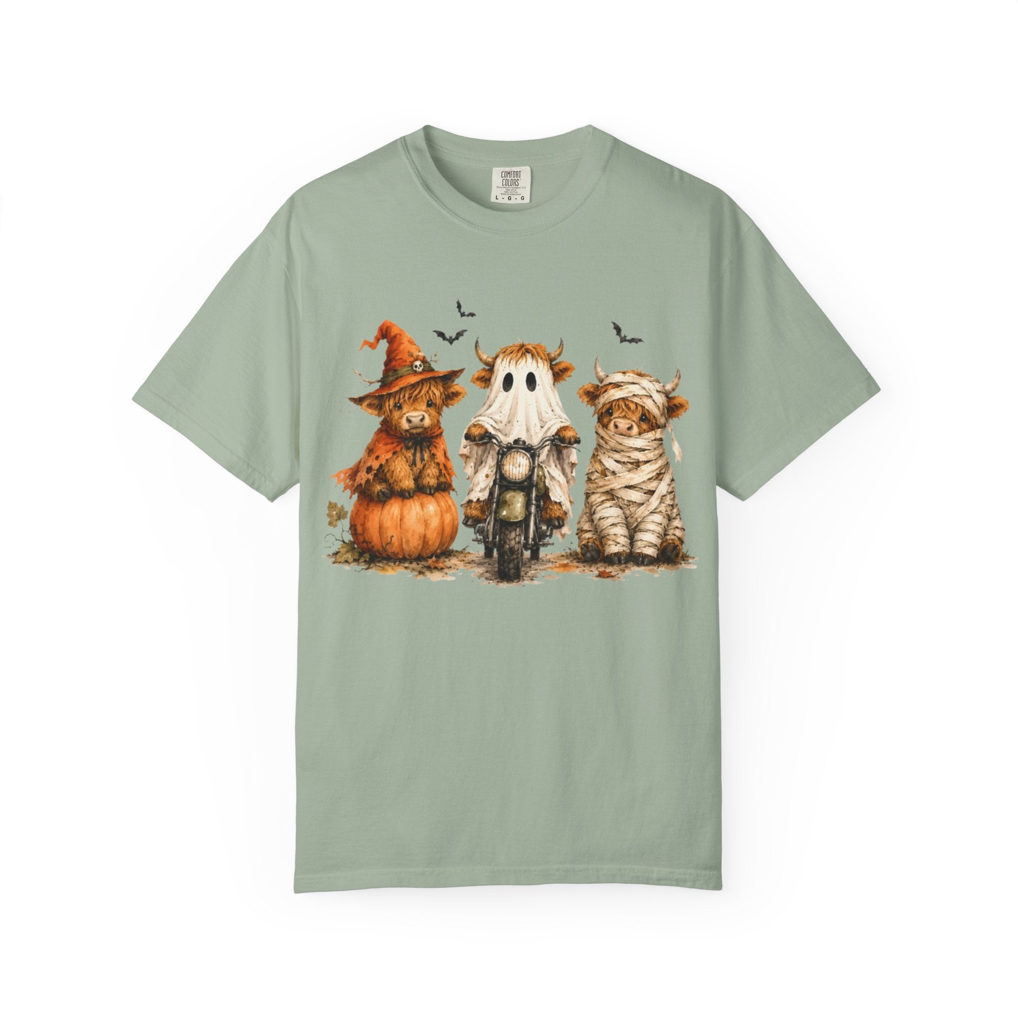 Halloween Pumpkin Cat Ghost T Shirt Cute Spooky Trio Tee