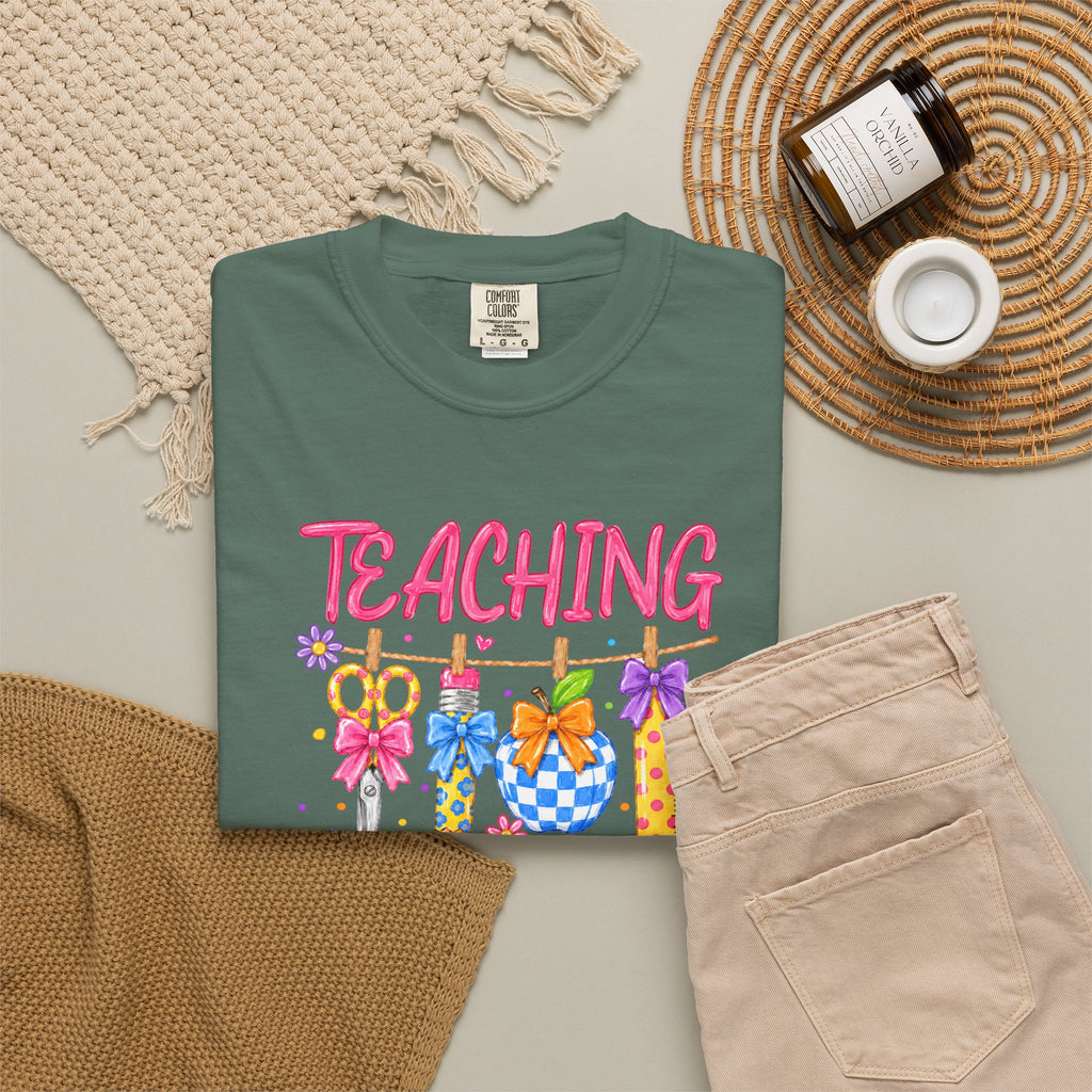 Teaching Hallelujah T Shirt | Teacher Shirt with Floral Clipart and Chalkboard