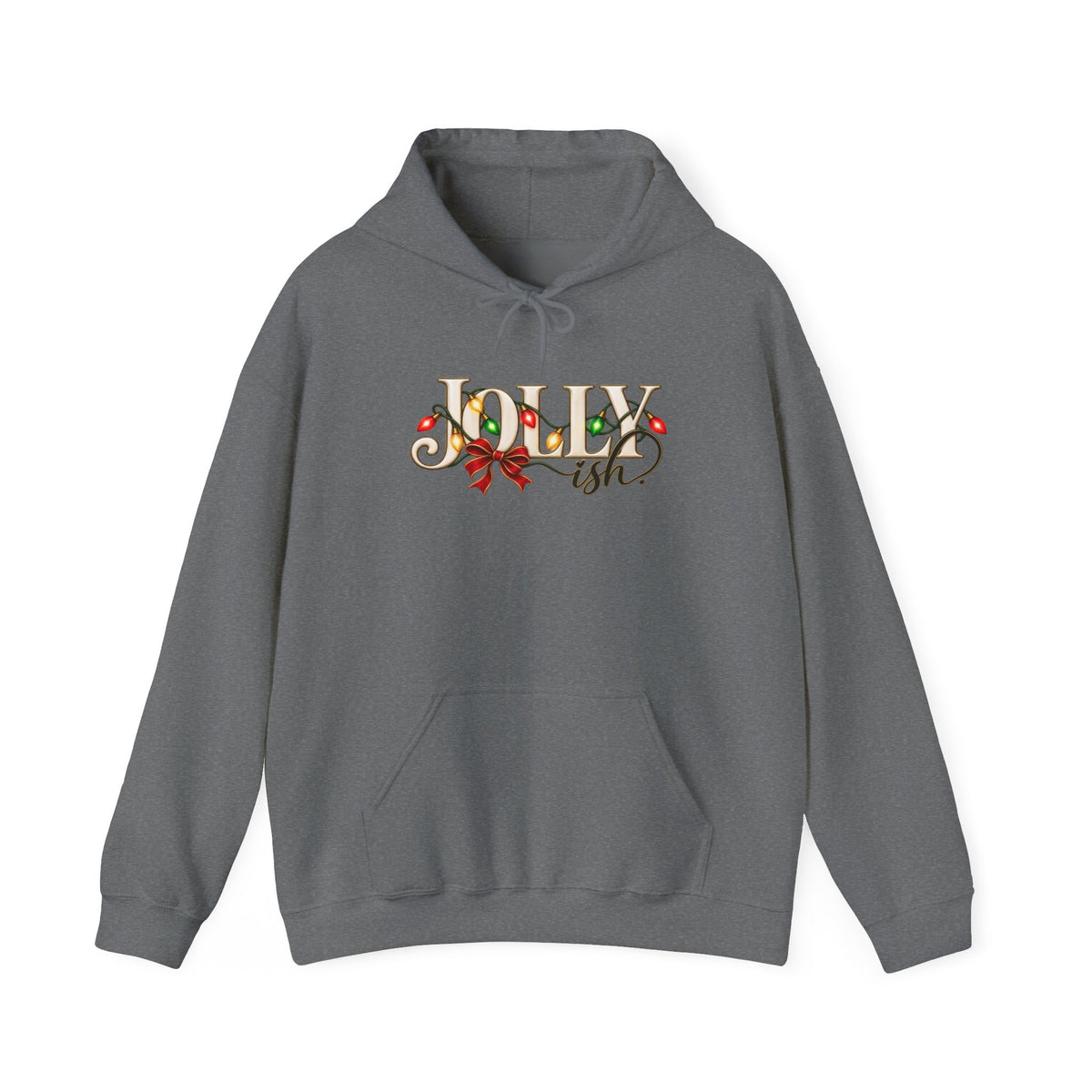 Jolly Ish Christmas Hoodie, Funny Christmas Sweatshirt, Sarcastic Holiday Hoodie, Vintage Christmas Lights, Cute Christmas Gift
