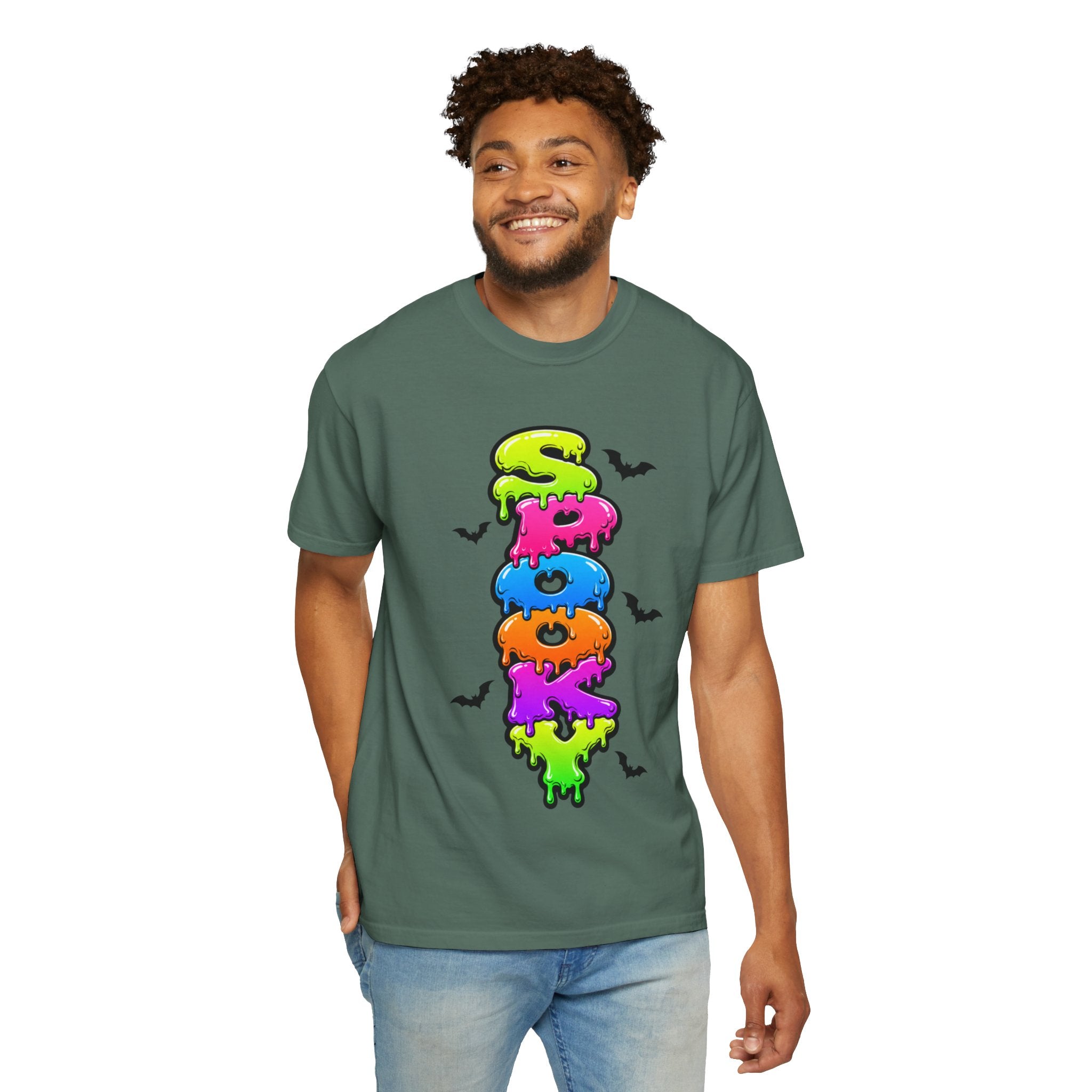 Spooky Colorful Spook Drippy Halloween T Shirt