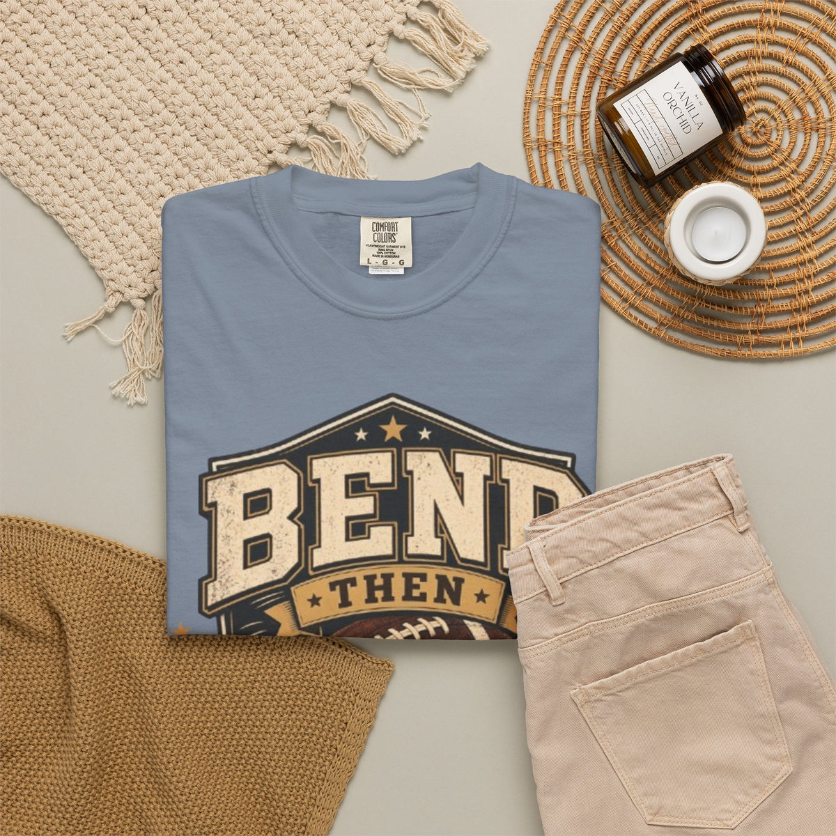 Football Bend Then Snap Repeat Graphic T Shirt Vintage Athletic Tee for Players and Fans