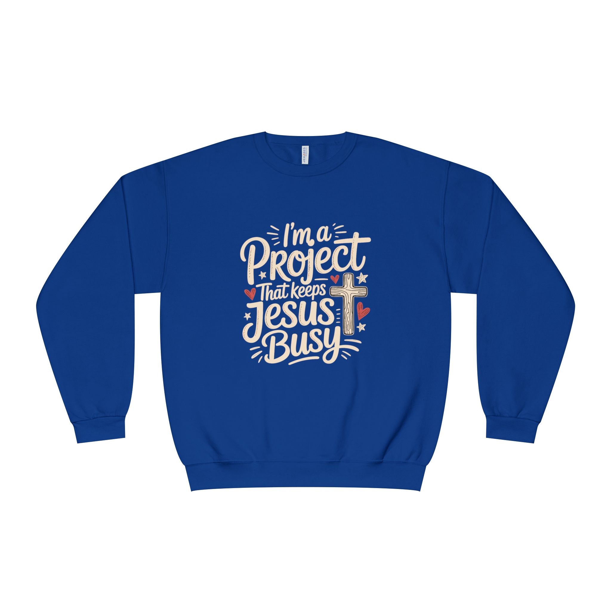 Im a Project That Keeps Jesus Busy Crewneck Sweatshirt