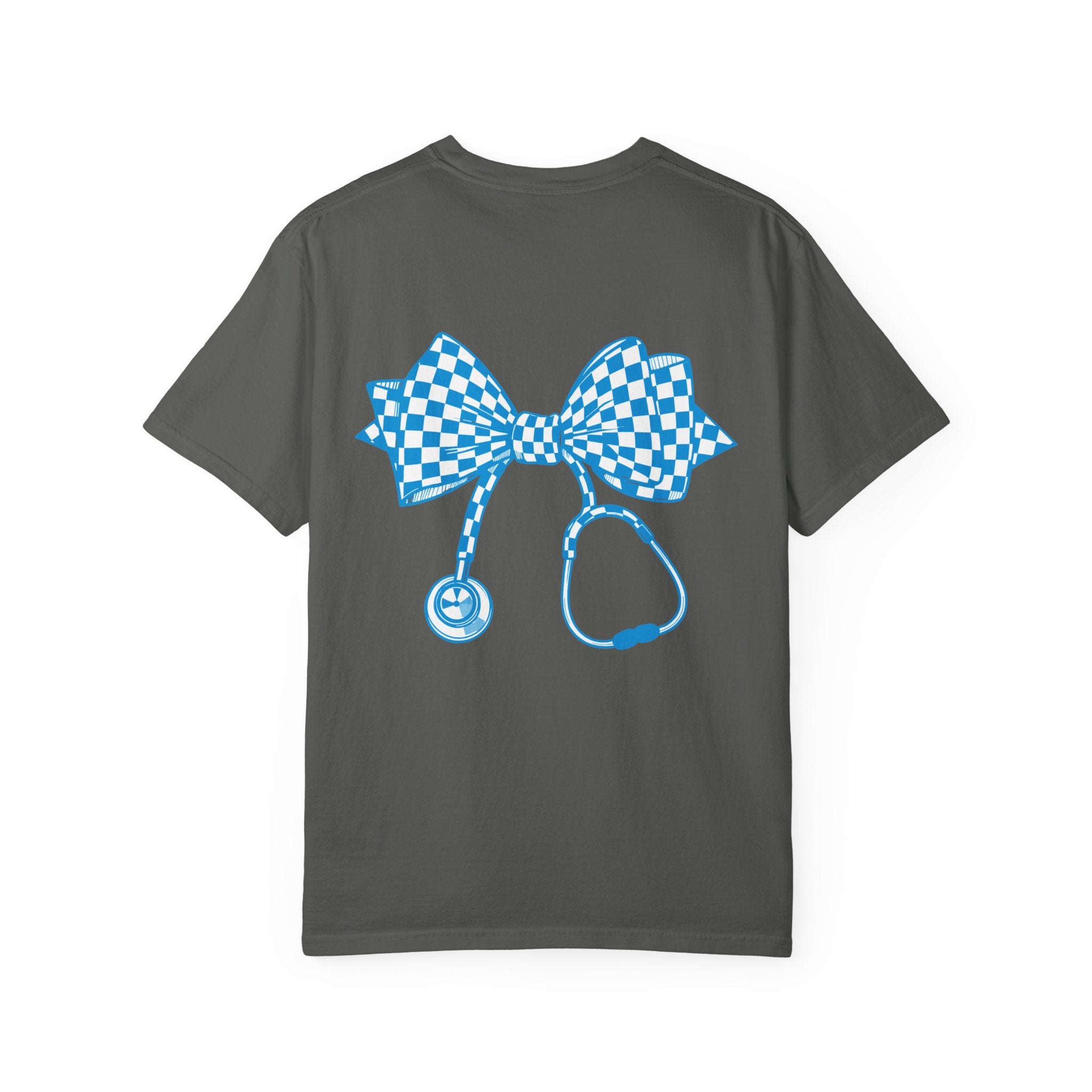 Checkerboard Stethoscope T Shirt Cute Nurse Doctor Medical Tee