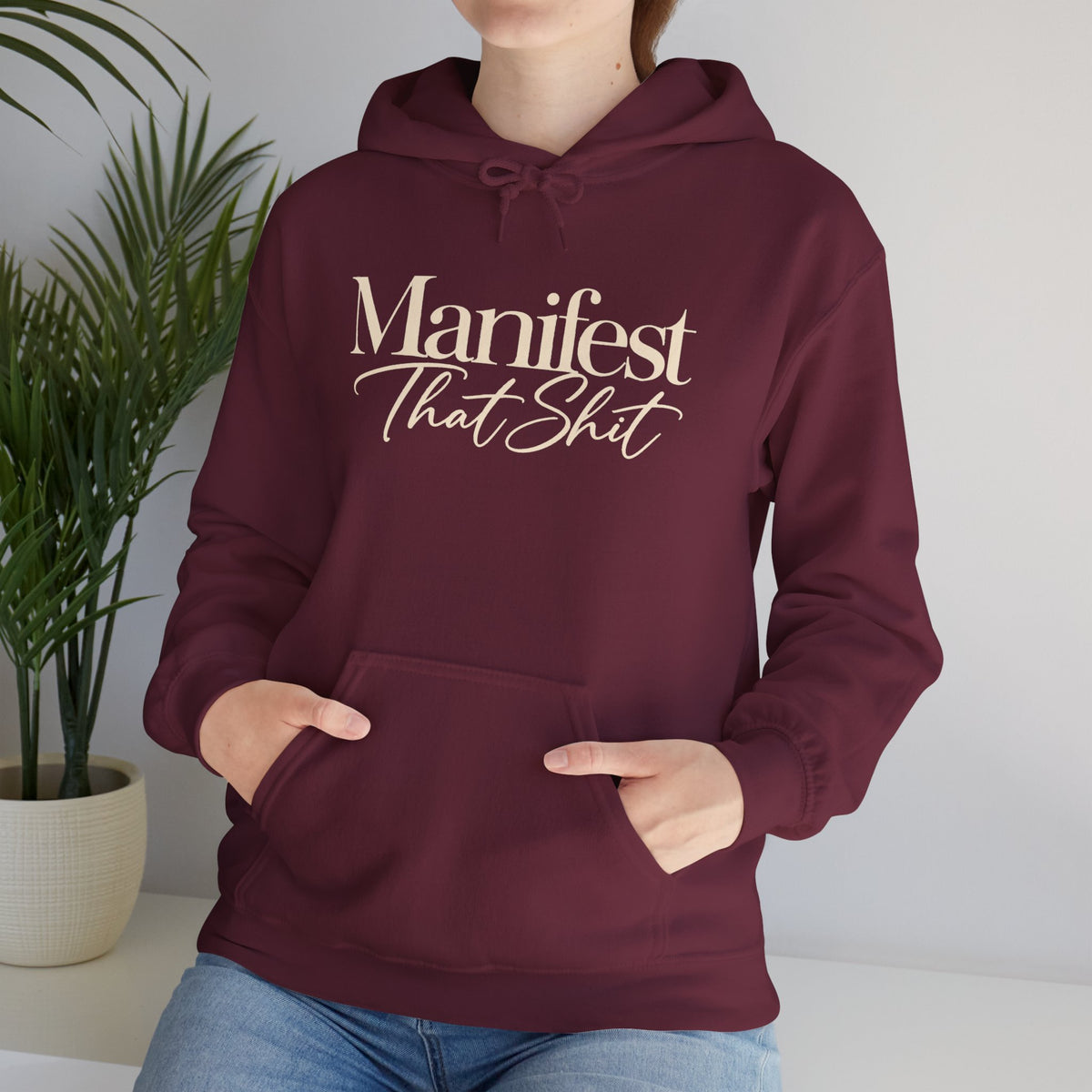Hoodie Manifest That Shit Minimal Script Pullover