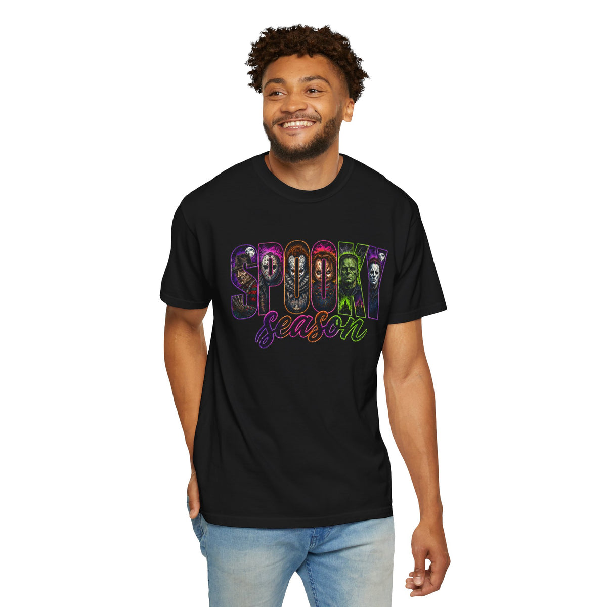 Spooky Season Tee Shirt Halloween Vintage Horror Graphic