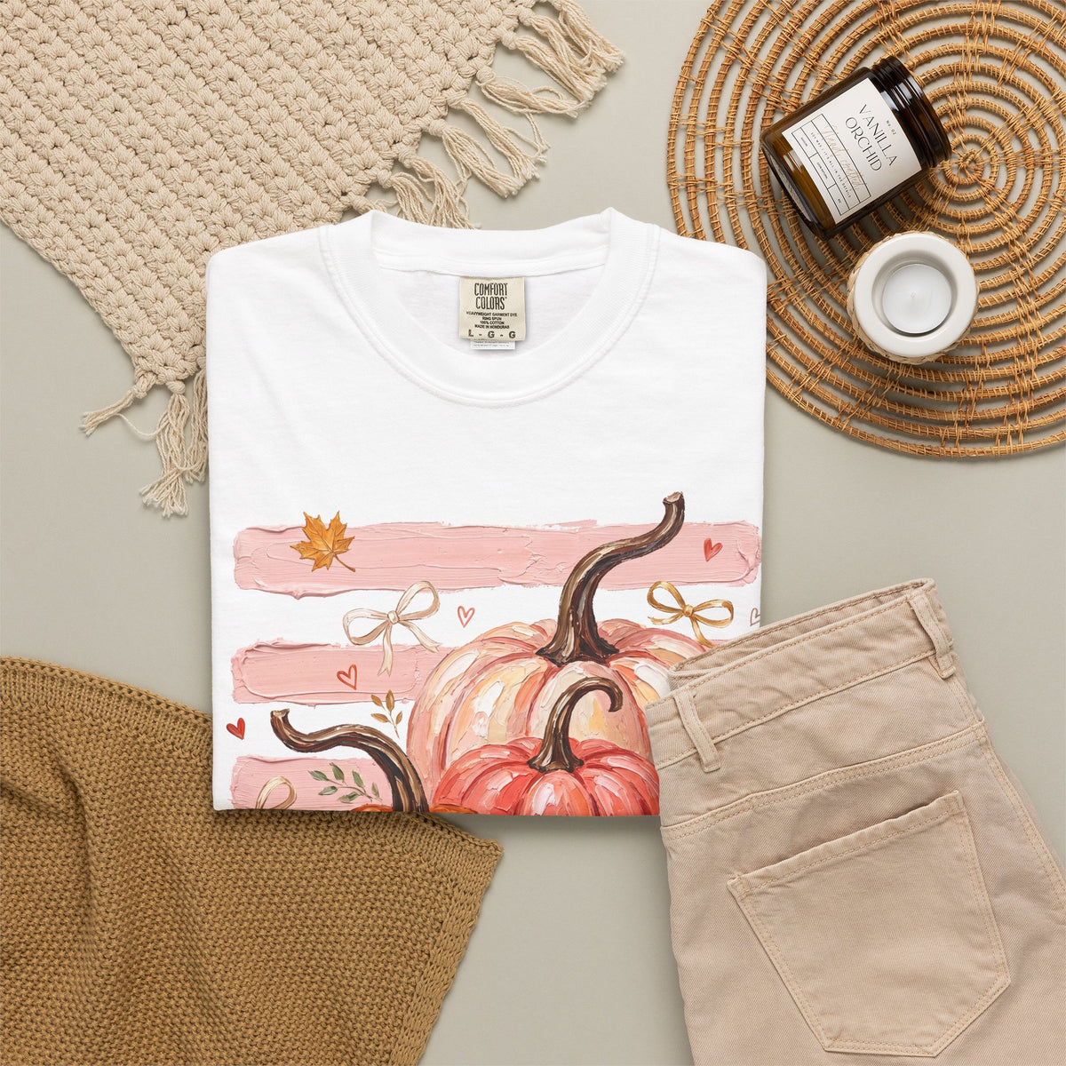 Pumpkin Harvest Tee Shirt Autumn Watercolor Pumpkins Tee