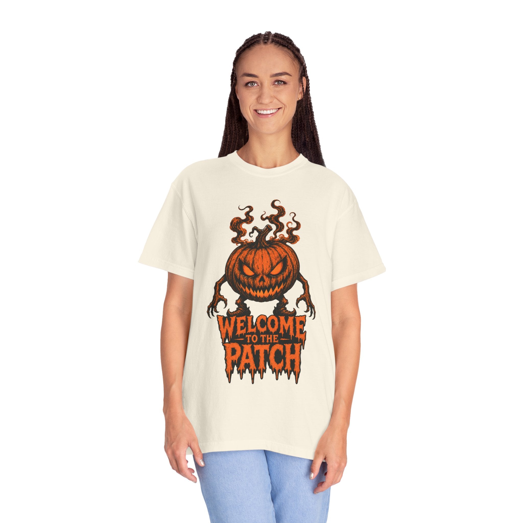 Welcome to the Patch Pumpkin T Shirt Halloween Horror Tee