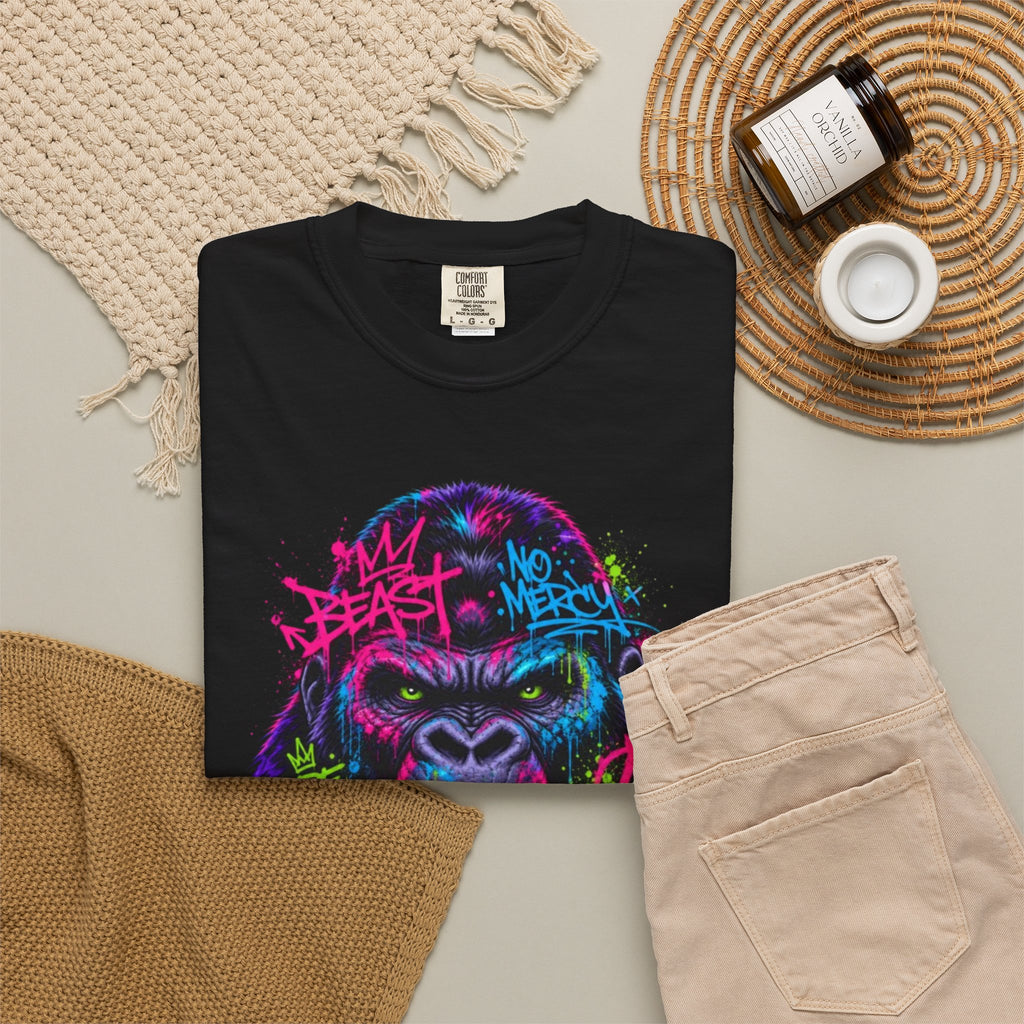 Gorilla Graffiti T Shirt Neon Street Art Ape Design