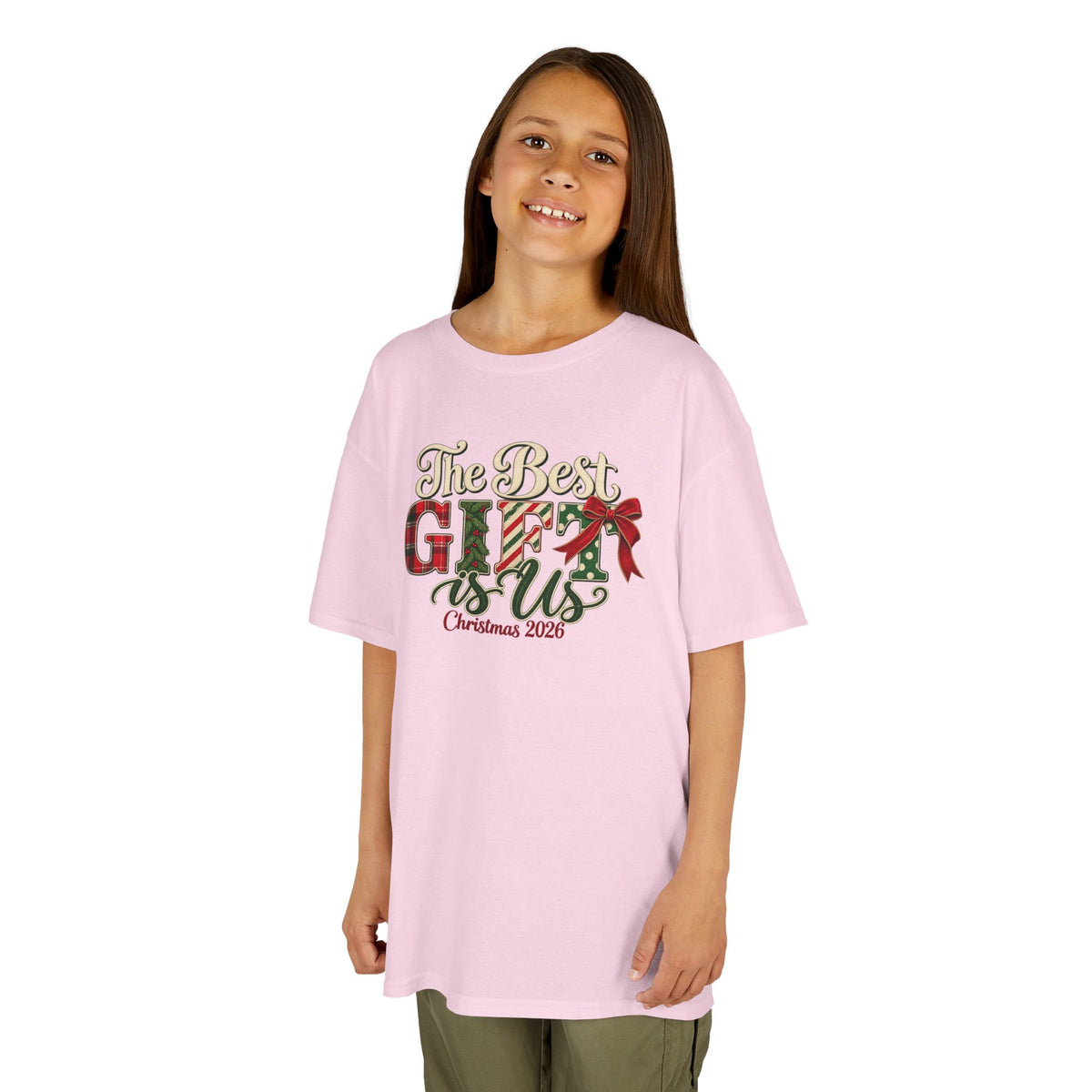Matching Family Christmas Shirts 2026, Youth Family Tees, The Best Gift Is Us, Vintage Christmas Family Photo Outfits
