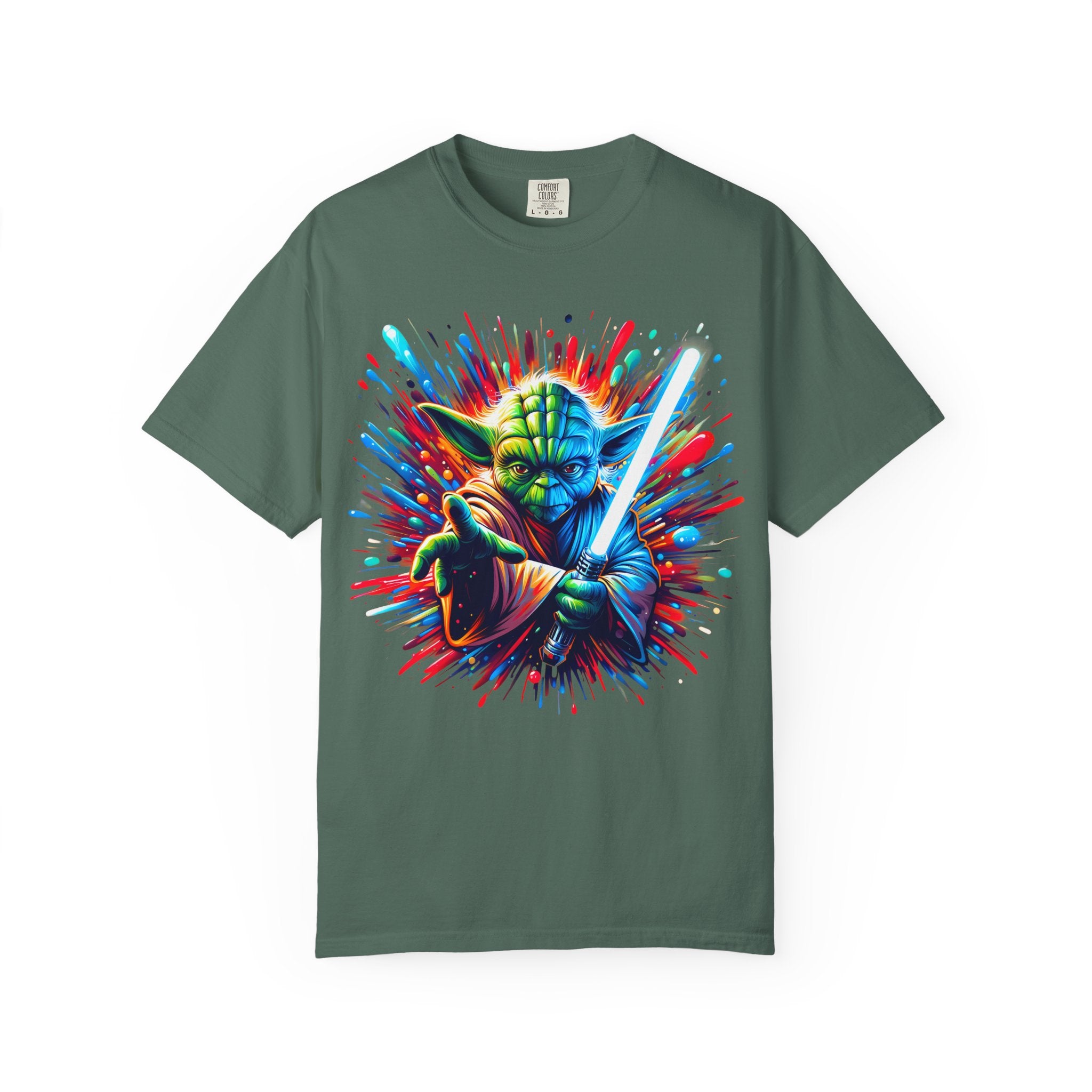 Galaxy Warrior T Shirt Color Splash Lightsaber Art