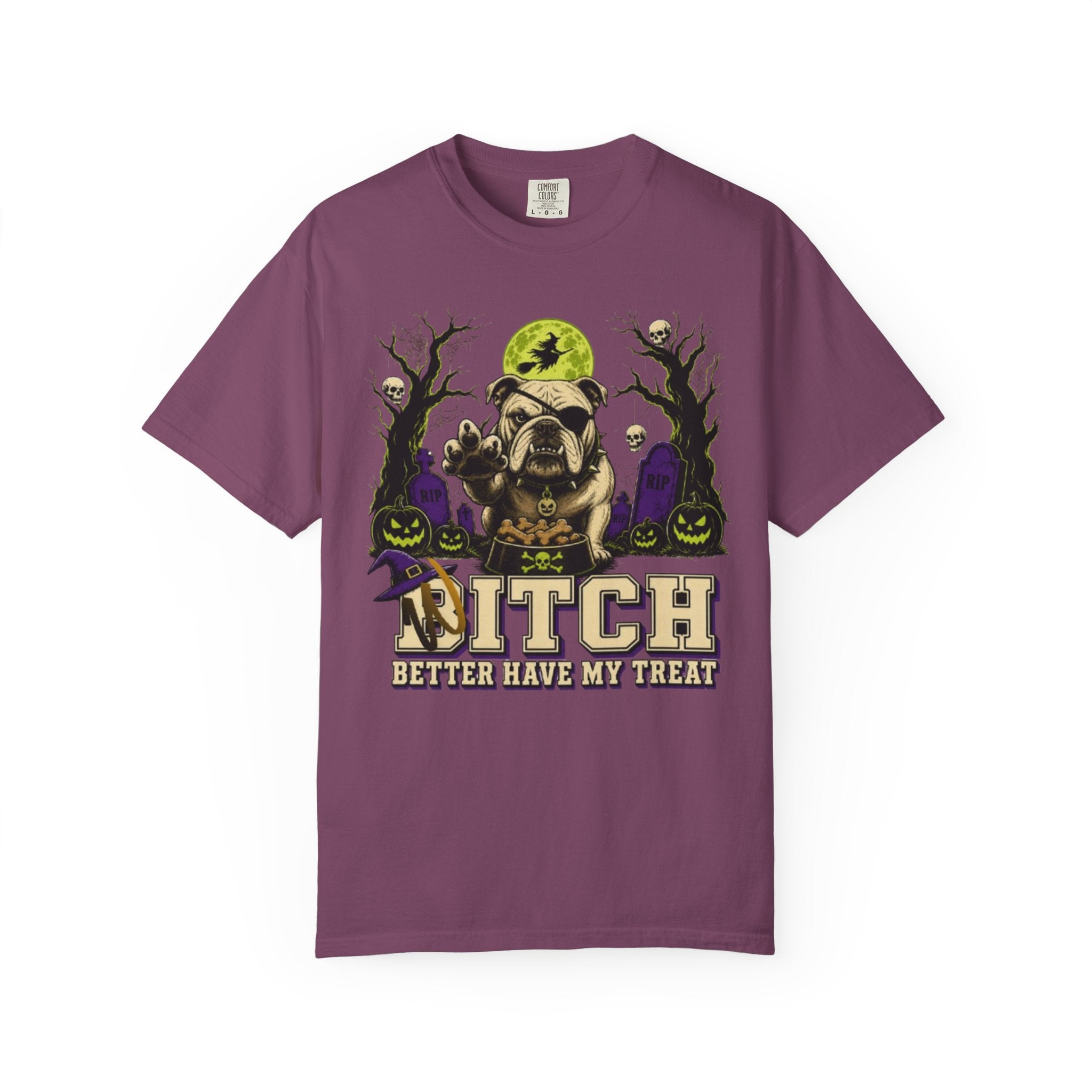 Halloween Bulldog T Shirt Bitch Better Have My Treat Spooky Costume Tee