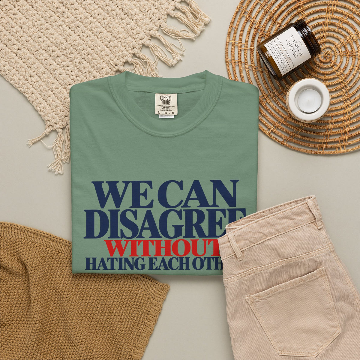 We Can Disagree Without Hating Each Other Shirt, Kindness Over Hate Tee, Respectful Disagreement T-Shirt, Comfort Colors Unity Shirt