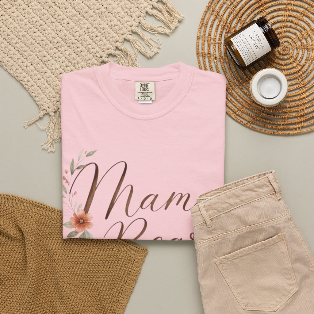 Mama Bear Tee Shirt Floral Script Mom Tee Mothers Day Gift