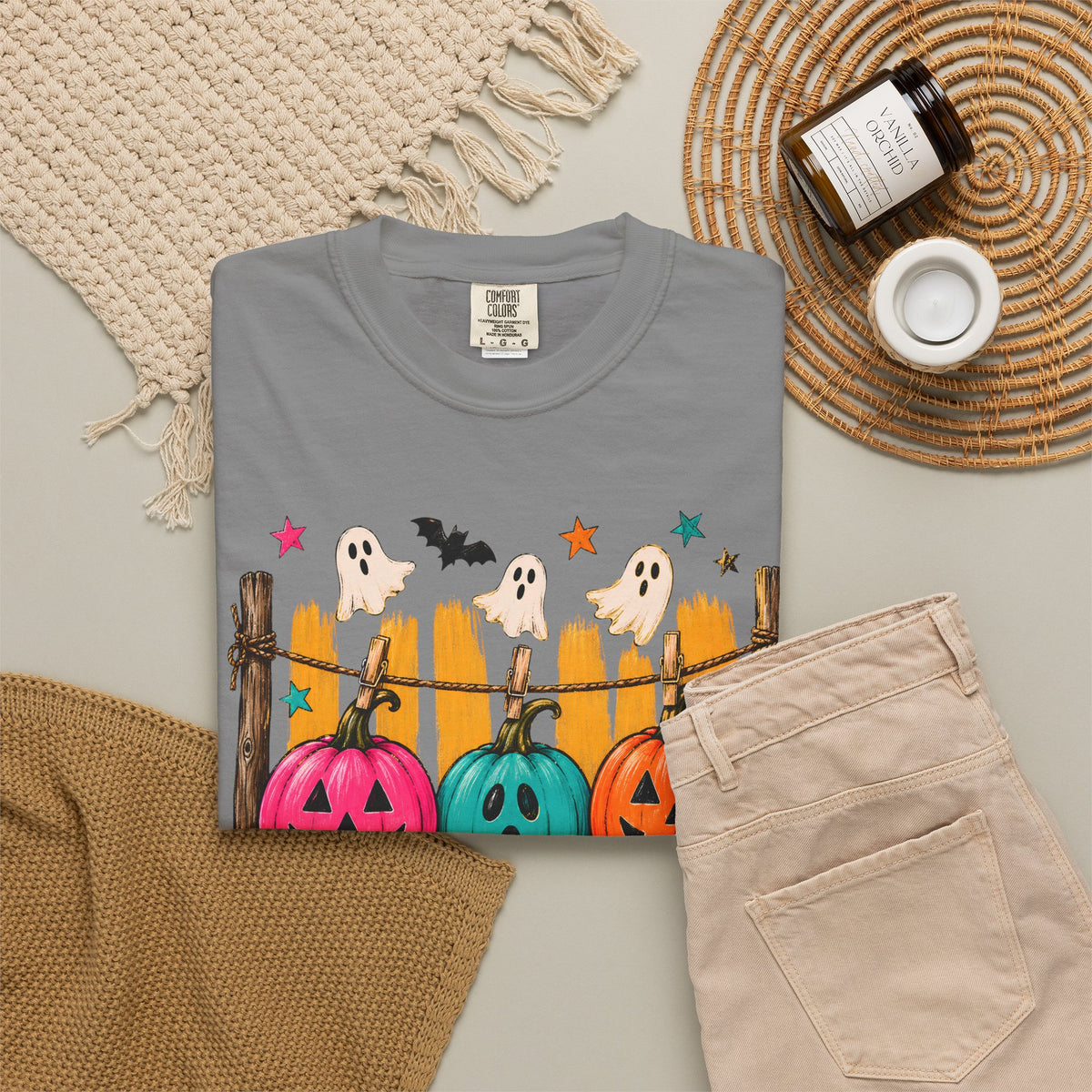 Halloween Pumpkins and Ghosts T Shirt Cute Jack O Lantern Halloween Tee