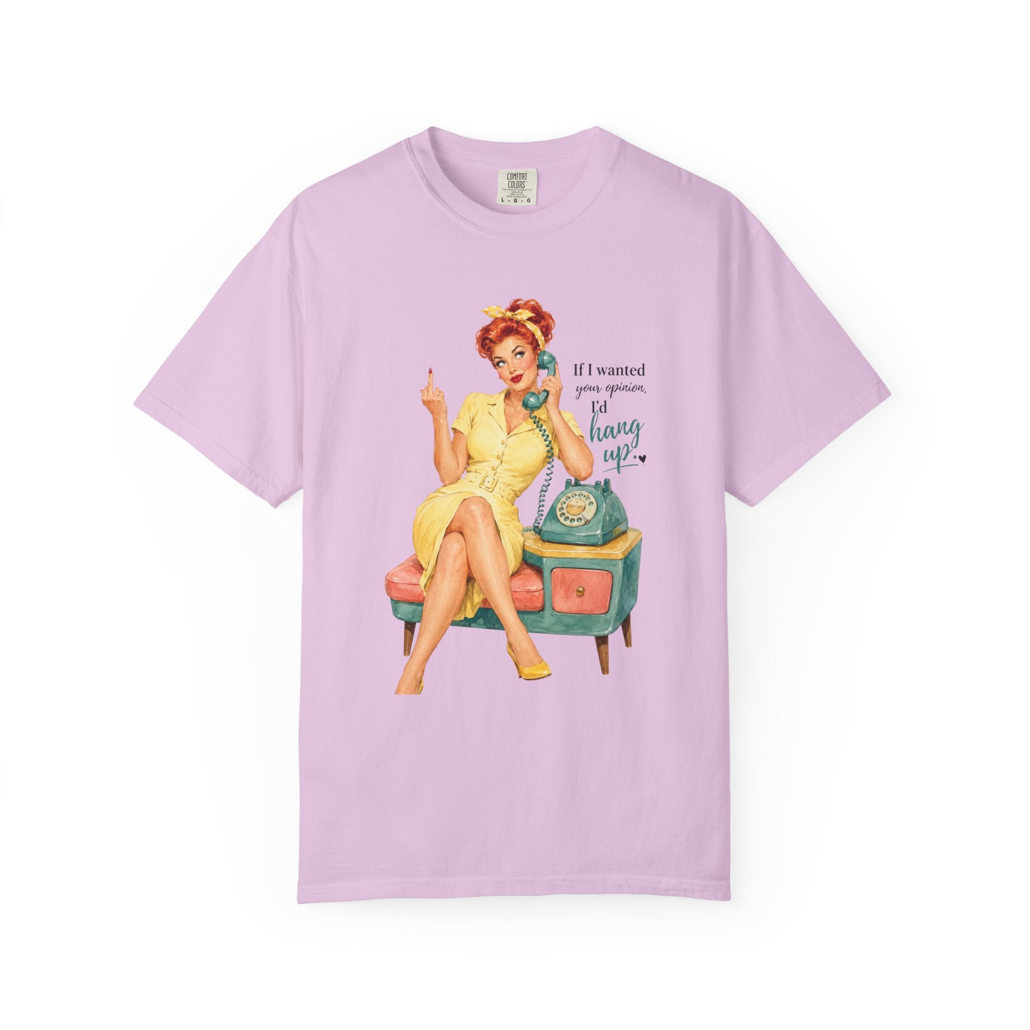 Pin Up Phone Vintage T Shirt If I wanted your opinion Id hang up. Retro 50s Graphic Tee