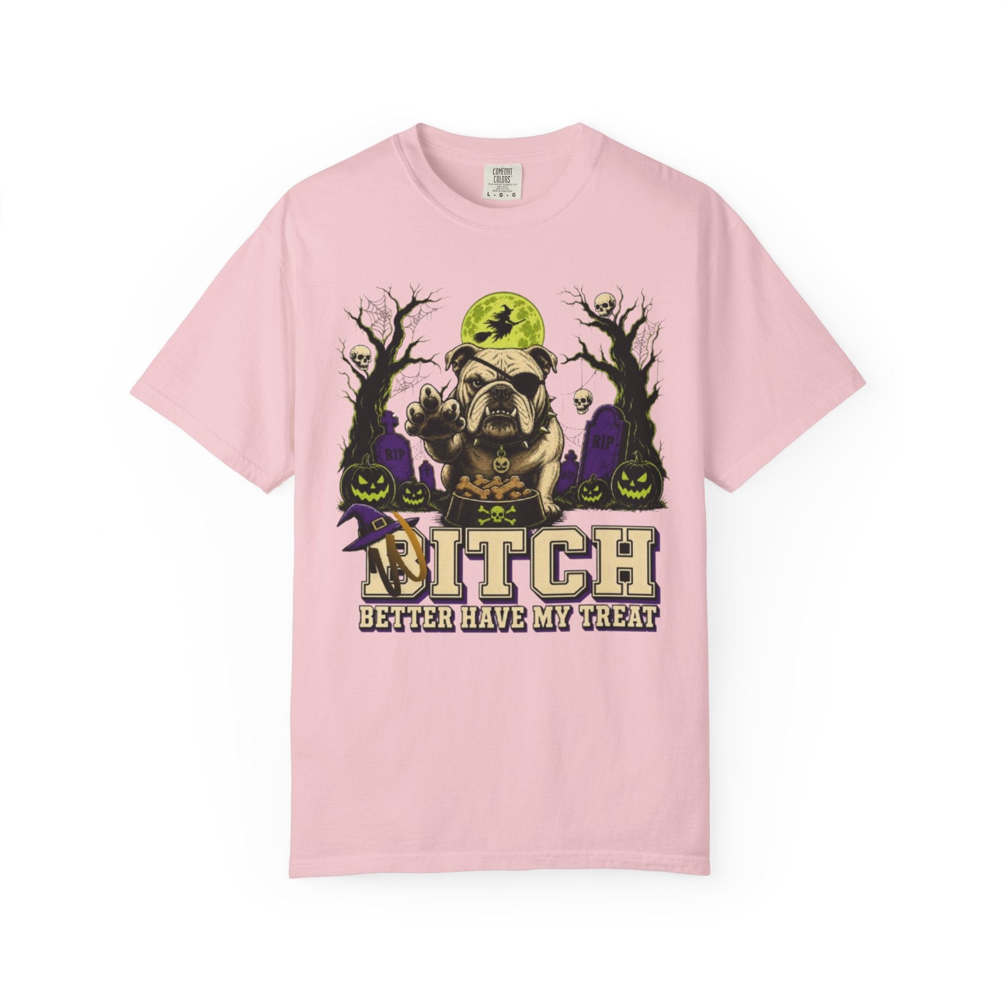 Halloween Bulldog T Shirt Bitch Better Have My Treat Spooky Costume Tee