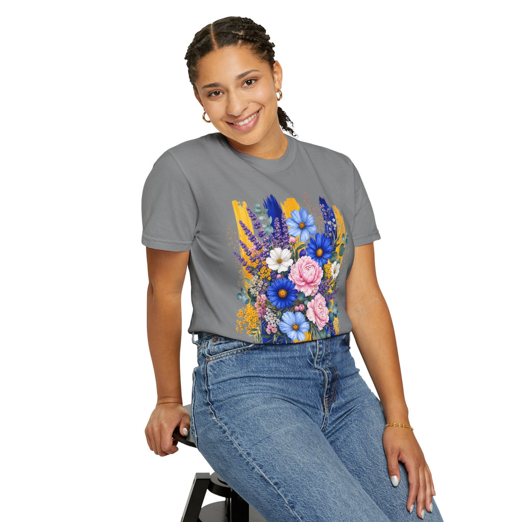 Floral Brushstroke Bouquet T Shirt
