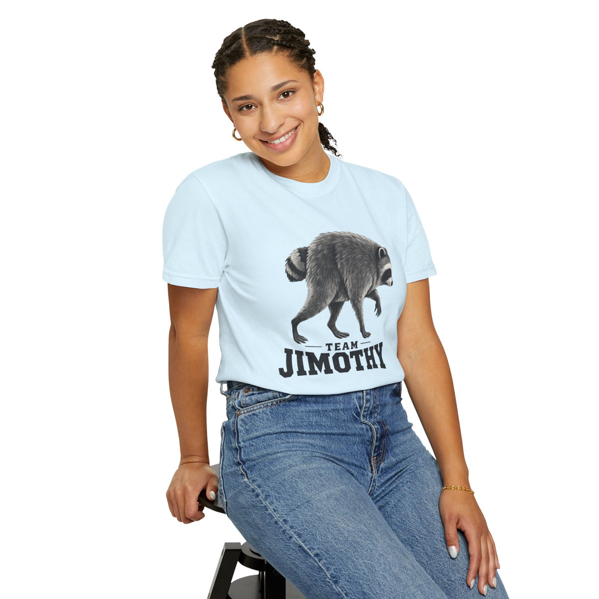 Team Jimothy Raccoon Garment Dyed Tee Shirt Vintage Wildlife Graphic Tee