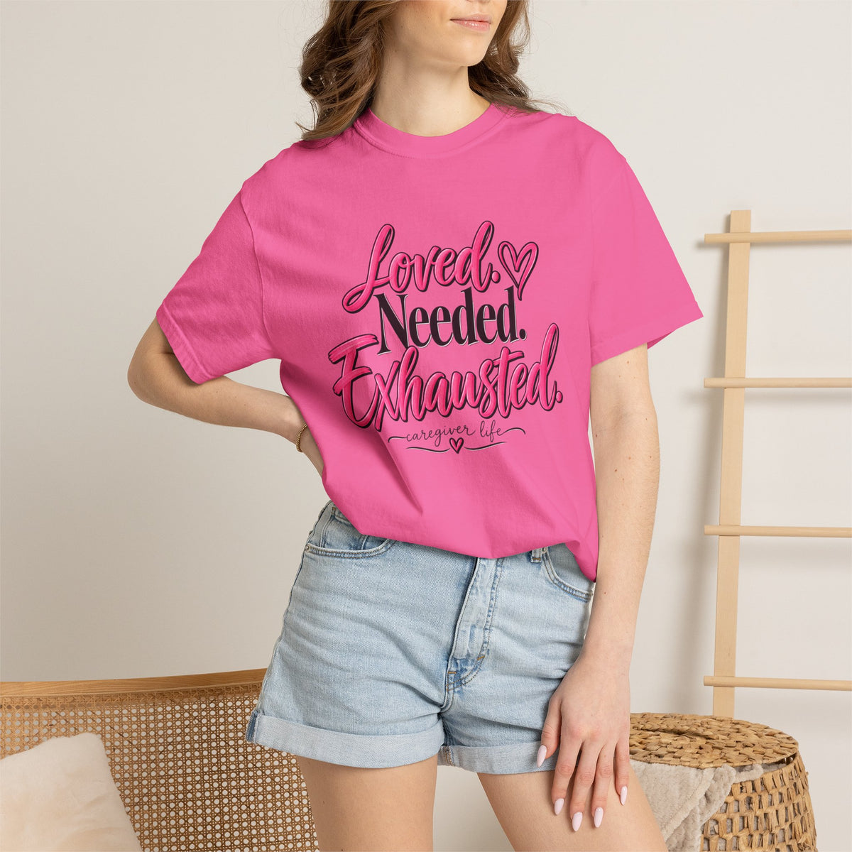 Caregiver Shirt Loved Needed Exhausted Tee Caregiver Life T Shirt Family Caregiver Gift Mom Caregiver Shirt Caregiver Appreciation Tee
