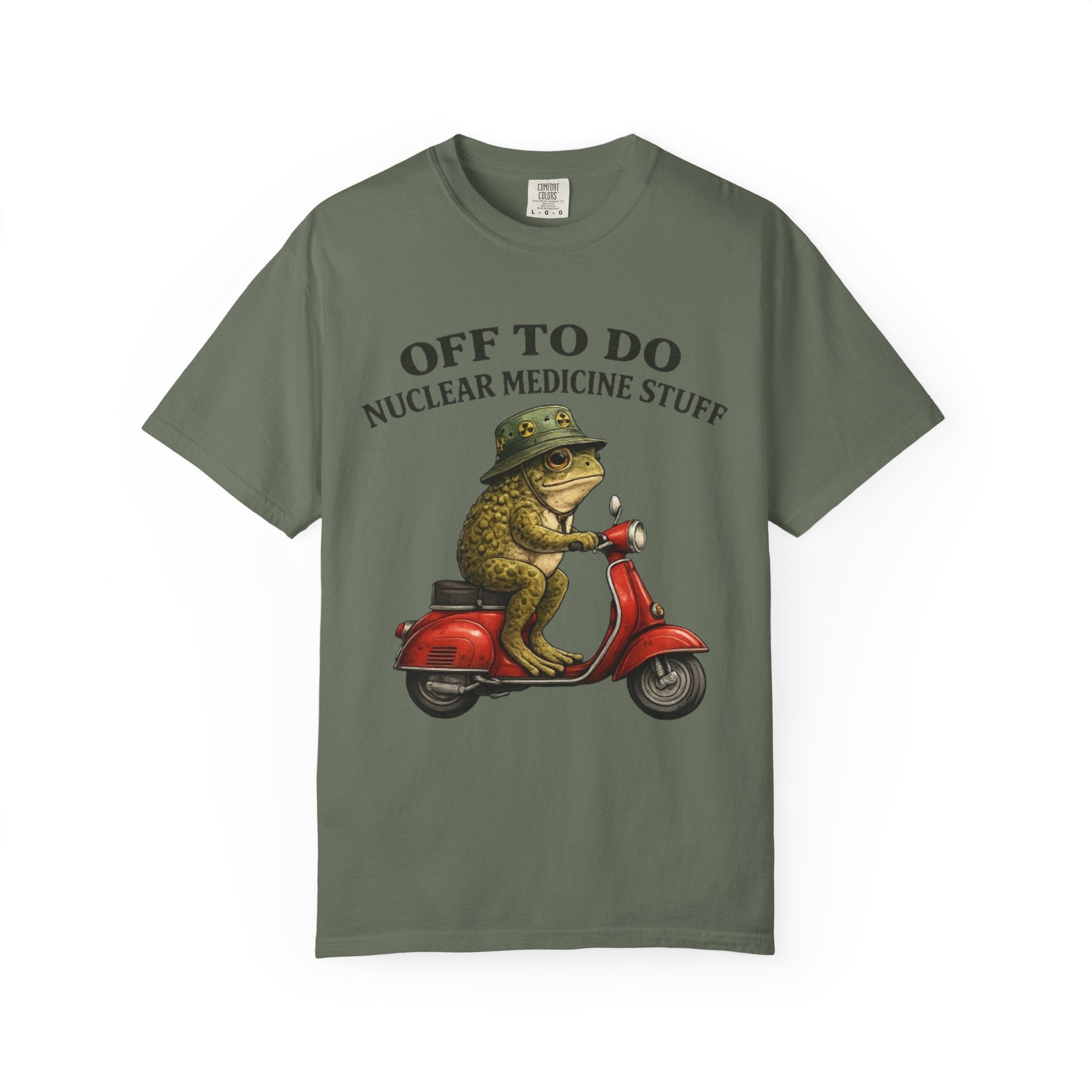 Nuclear Medicine Frog Scooter T-Shirt  Off To Do Nuclear Medicine Stuff
