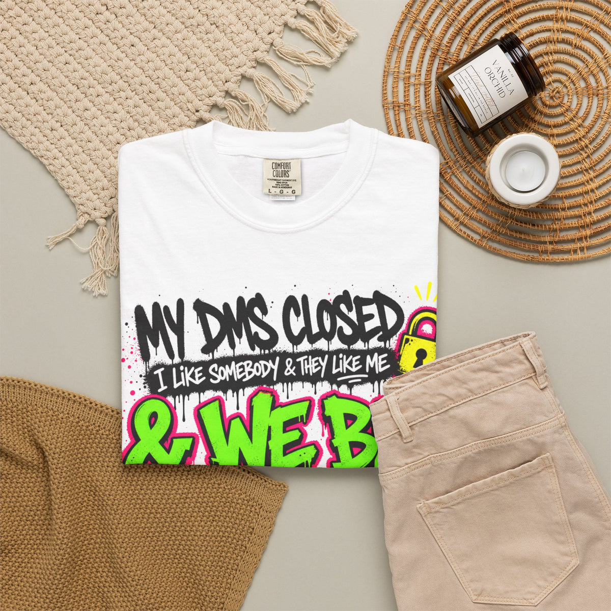 We Be Kissing Graphic T Shirt My DMs Closed and We Be Kissing Streetwear Tee