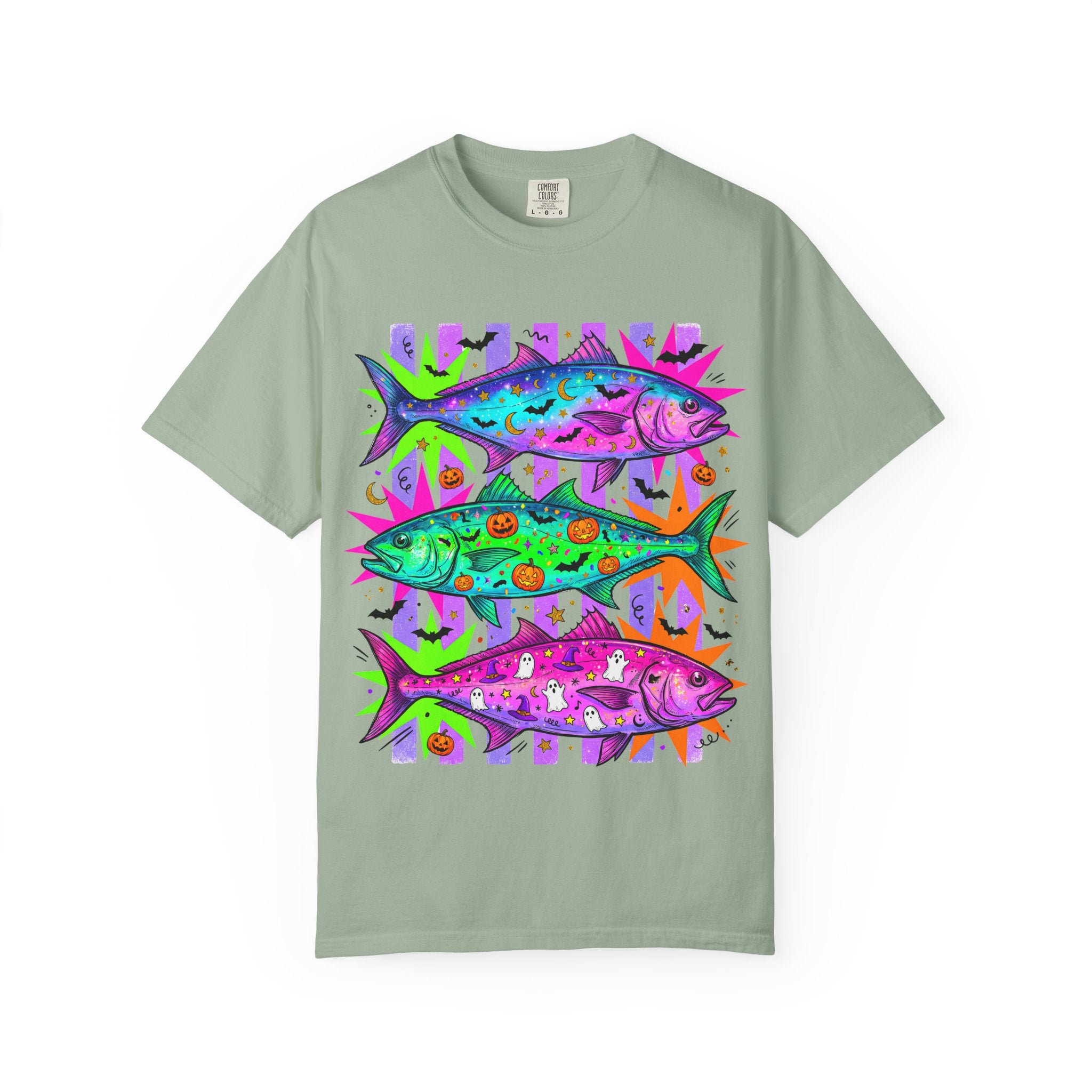 Bright Halloween Tropical Mackerel T-Shirt — Colorful Surf & Beach Fish Graphic Tee