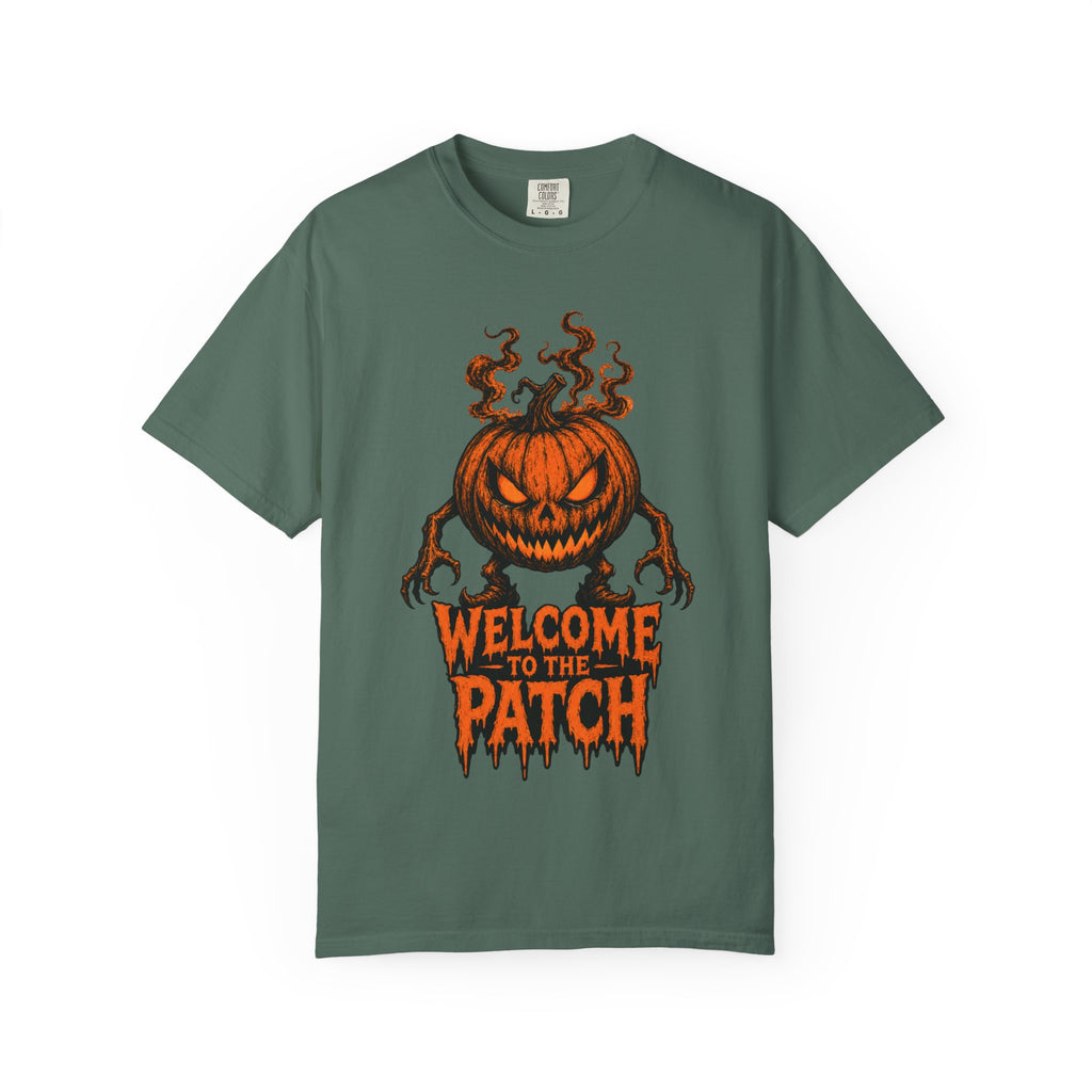 Welcome to the Patch Pumpkin T Shirt Halloween Horror Tee
