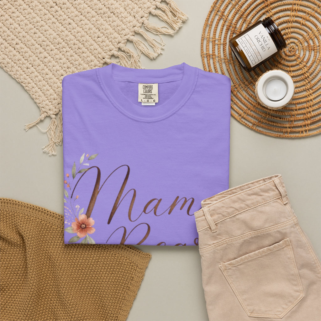Mama Bear Tee Shirt Floral Script Mom Tee Mothers Day Gift