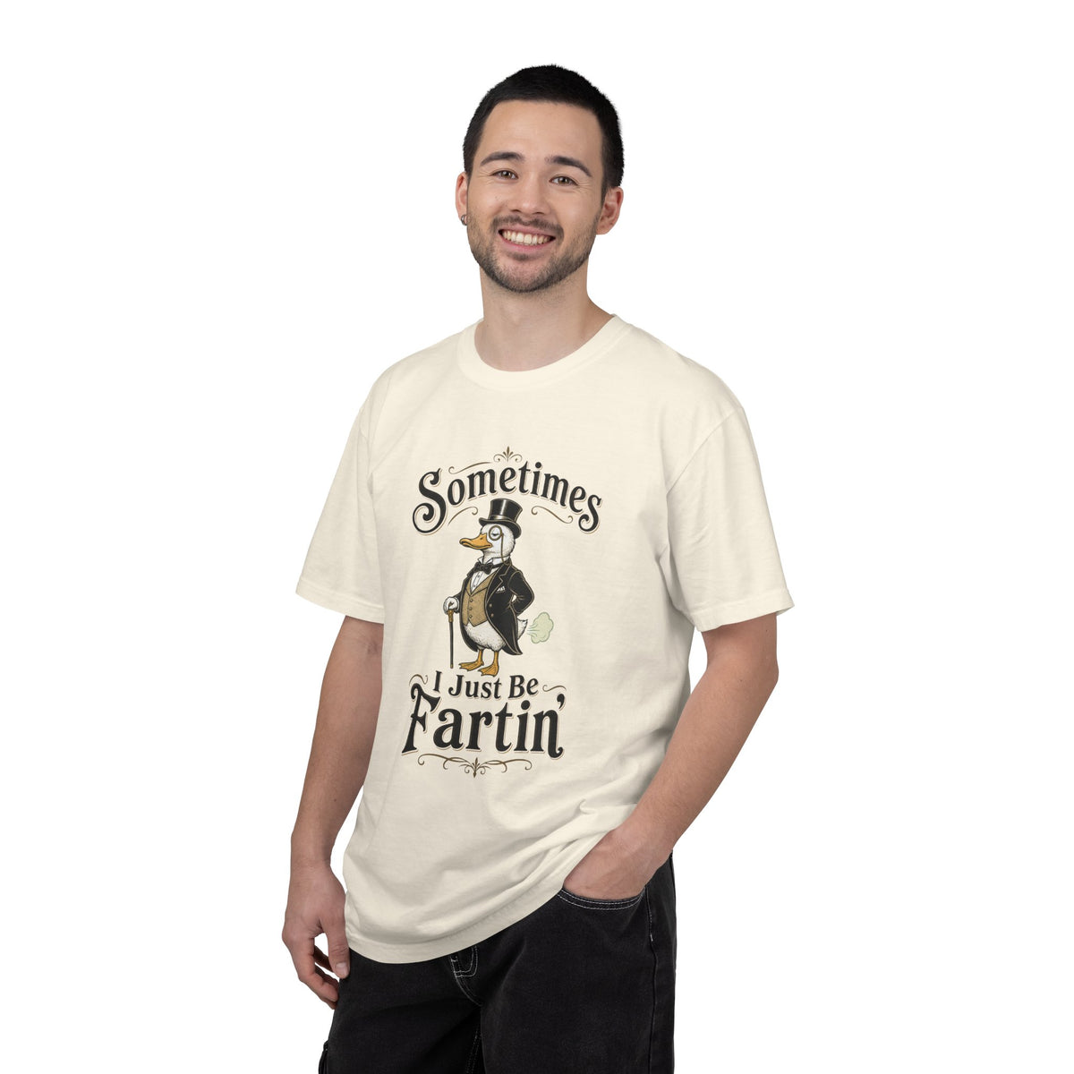 Sometimes I Just Be Fartin Tee Shirt Humorous Vintage Duck Graphic Tee