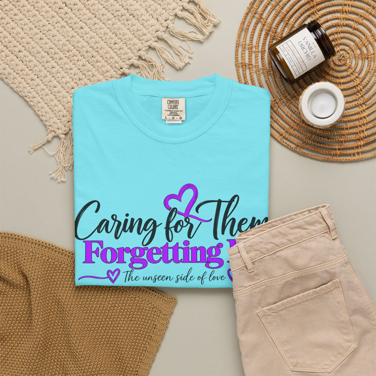 Caring for Them Forgetting Me T shirt | Alzheimer Awareness Purple Ribbon