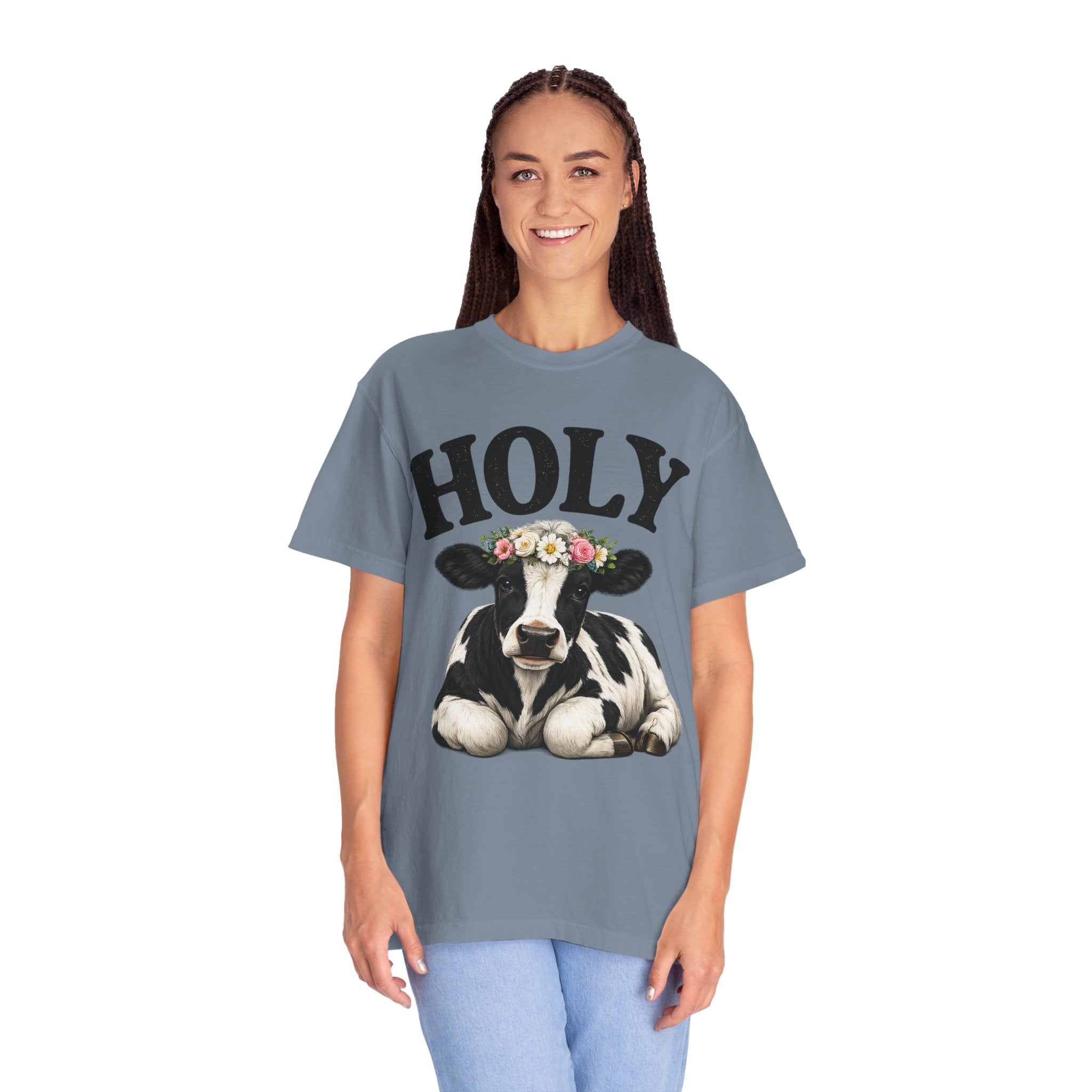Holy Cow Floral Crown T Shirt