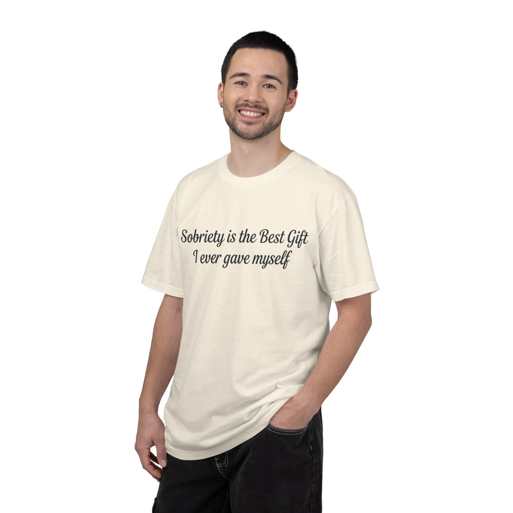 Sobriety Is the Best Gift Tee Inspirational Recovery T Shirt Personalize with how many months or years