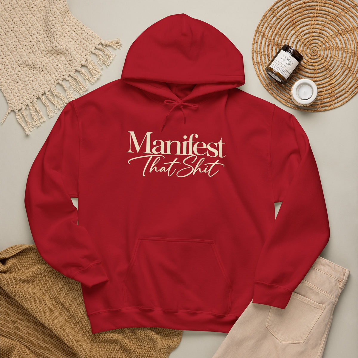 Hoodie Manifest That Shit Minimal Script Pullover